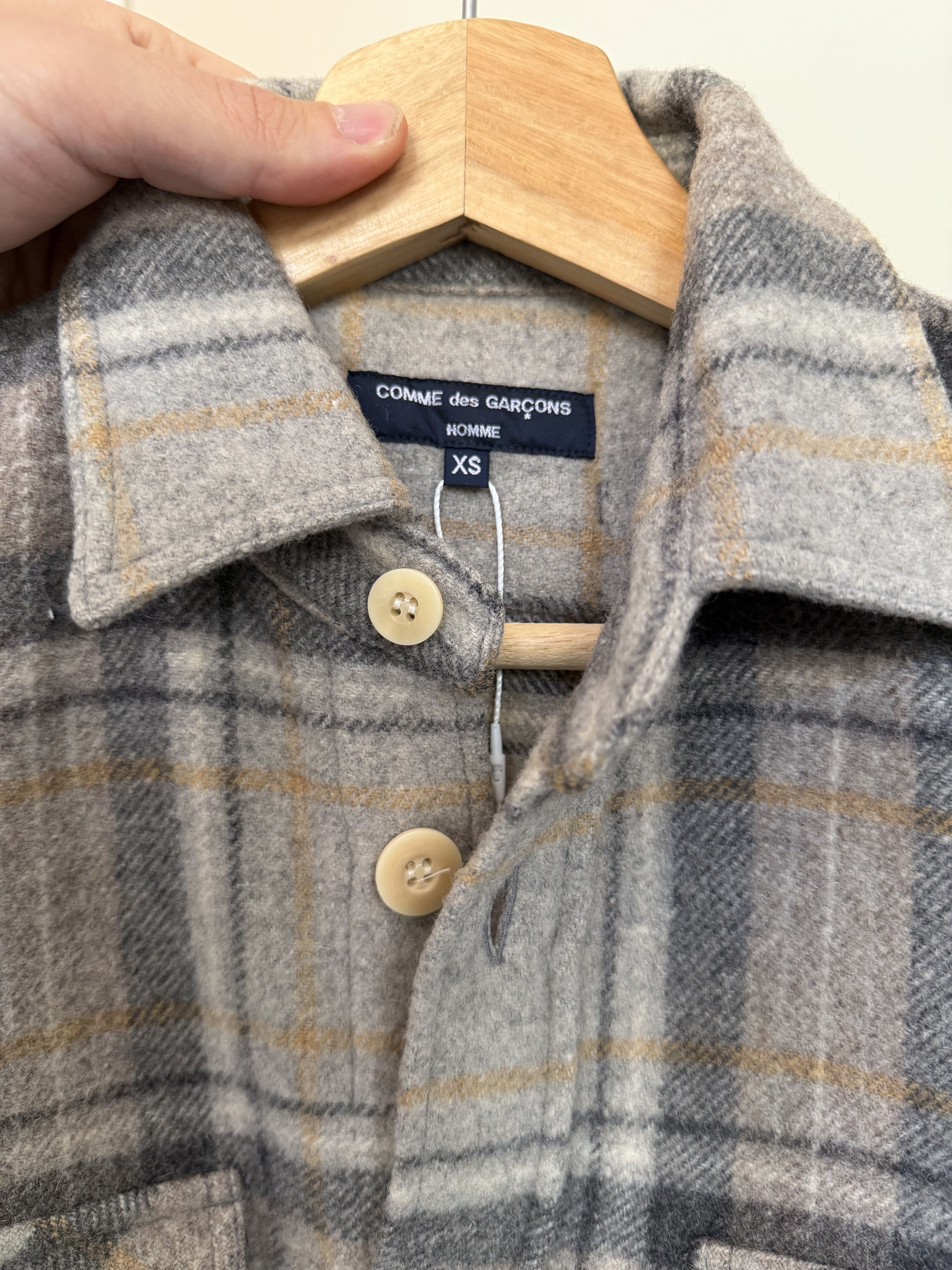 Comme des Garcons Homme Comme des Garçons Wool Melton Shirt 2012 Size US XS / EU 42 / 0 - 3 Thumbnail