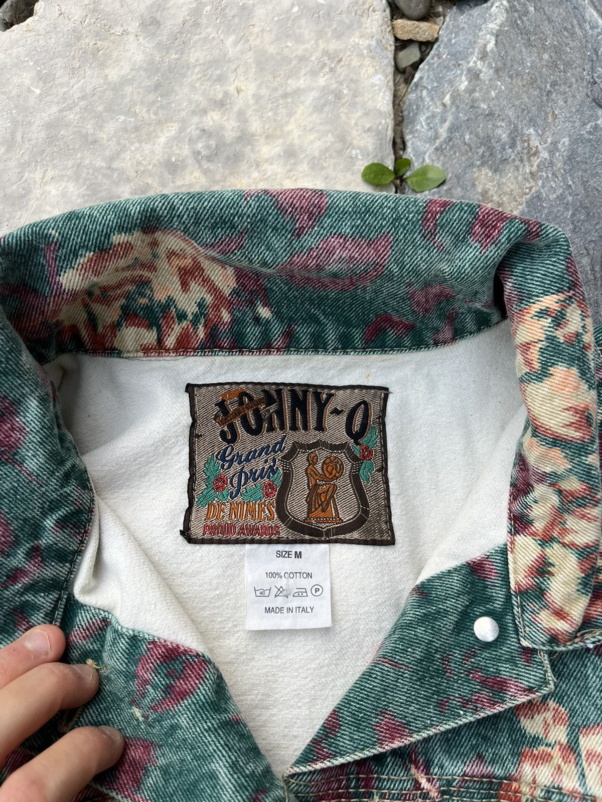 Vintage Vintage Jonny-q y2k all over print cropped denim jacket Size US M / EU 48-50 / 2 - 14 Thumbnail
