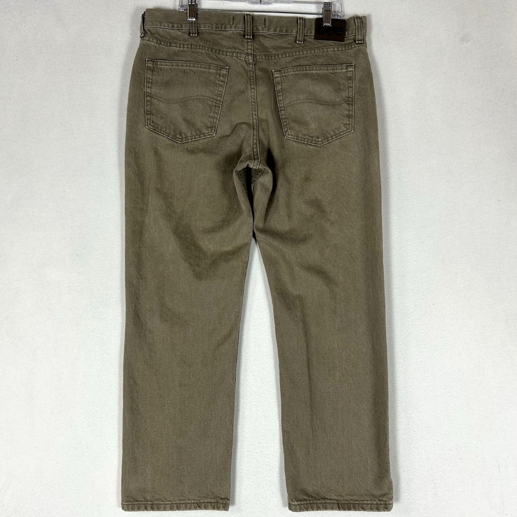 Lee Lee Chino Pants Regular Fit Straight Leg 38x29 Beige 100% Cotton Men Size US 38 / EU 54 - 7 Thumbnail