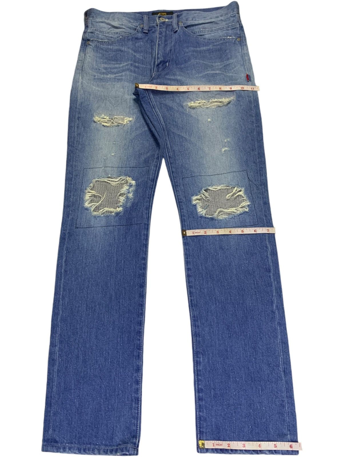Wtaps Vintage USA Wtaps Faded Wash Patch Distressed Jeans Size US 32 / EU 48 - 14 Thumbnail