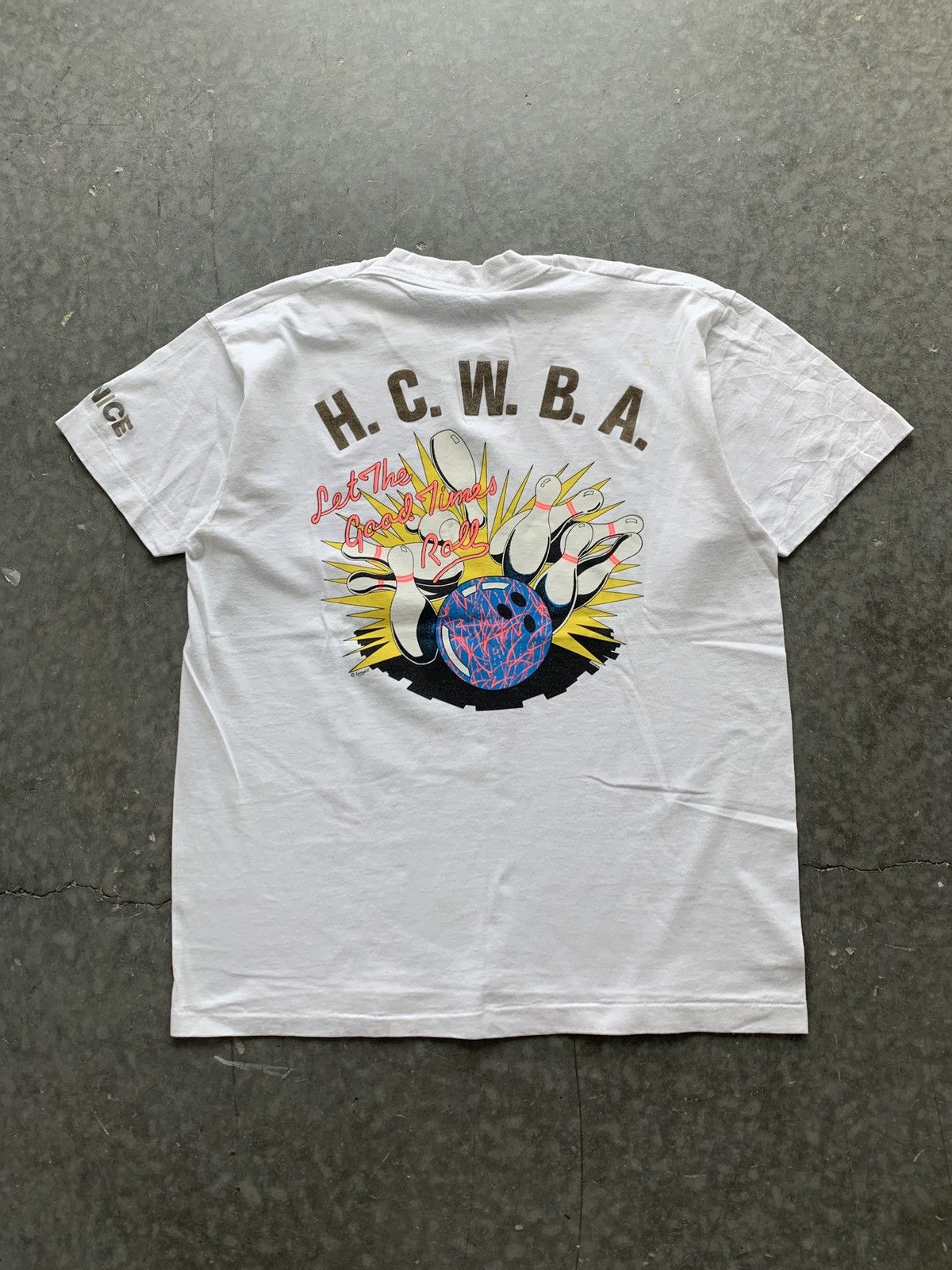 Fruit Of The Loom × Vintage Essential Vintage 80s Bowling Graphic Tee Size US L / EU 52-54 / 3 - 1 Thumbnail
