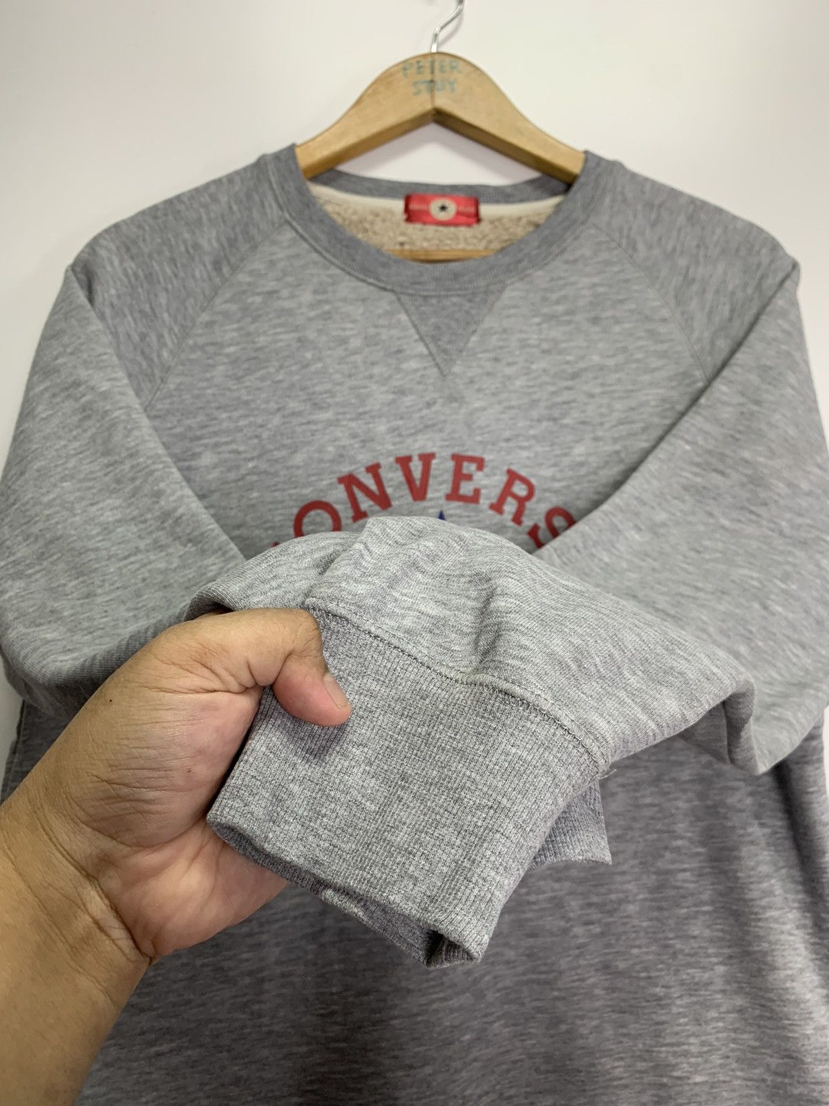 Converse × Vintage Vintage Converse Big Logo Sweater Size US L / EU 52-54 / 3 - 7 Thumbnail