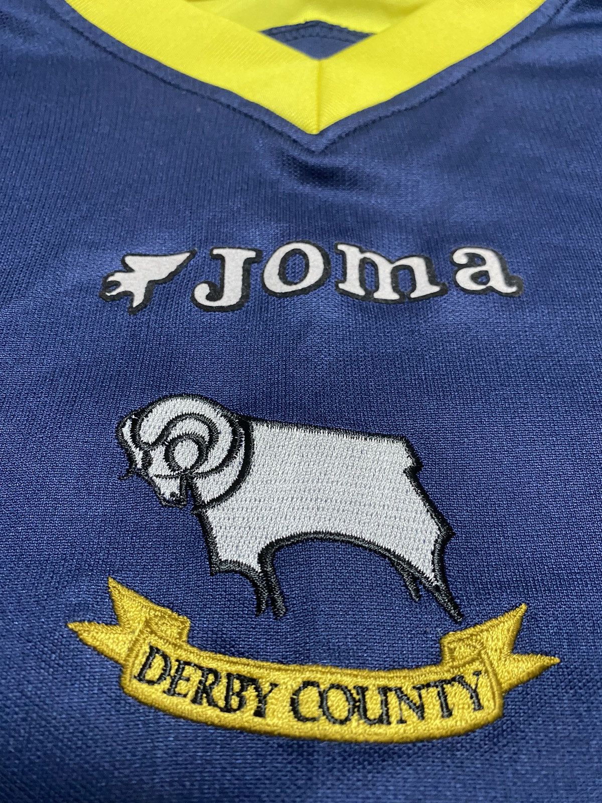 Joma Joma Derby County 2006/2007 Away Football Shirt Blue Yellow Size US XXL / EU 58 / 5 - 4 Thumbnail
