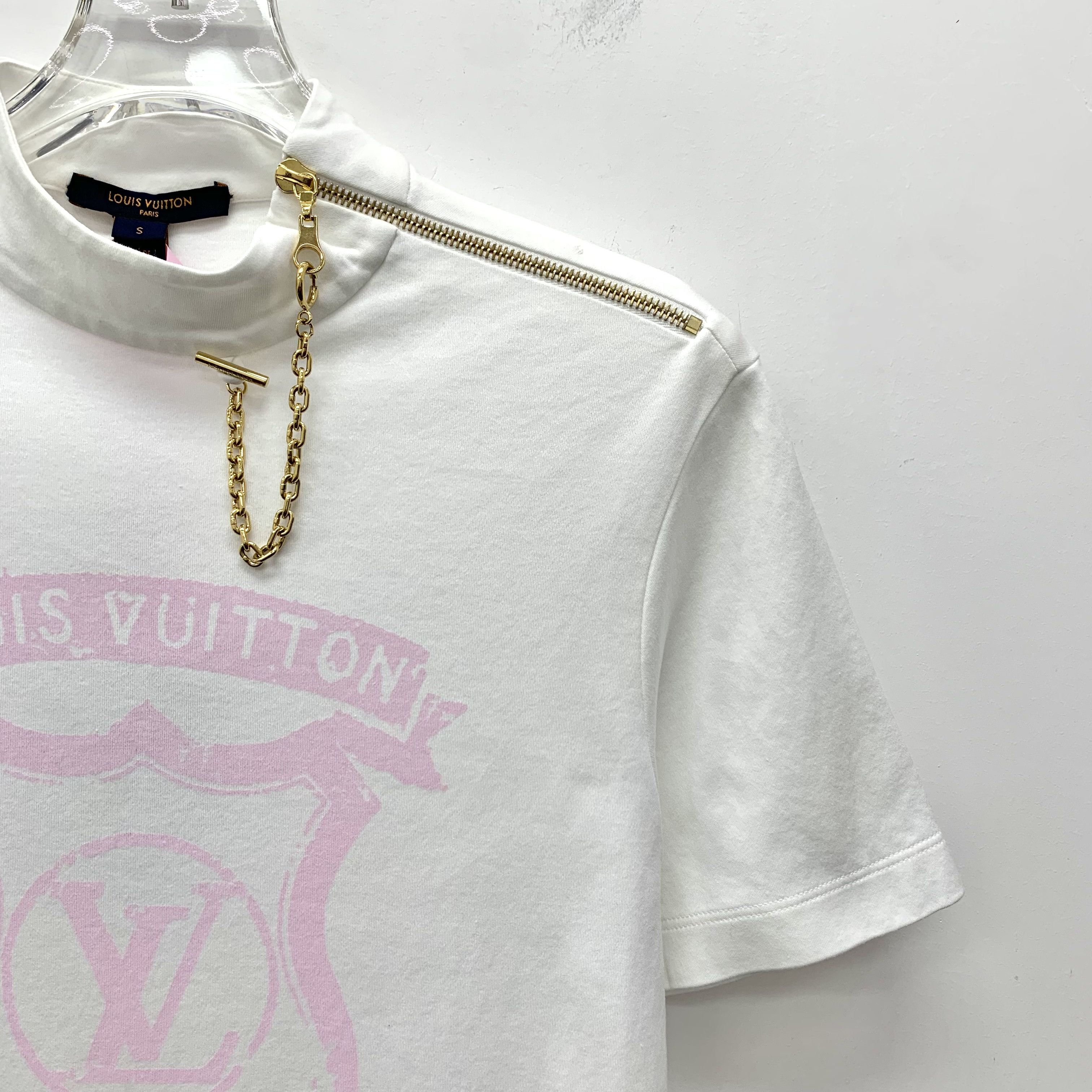 Louis Vuitton Louis Vuitton Logo Print Dress White (Size S) Size S / US 4 / IT 40 - 7 Thumbnail