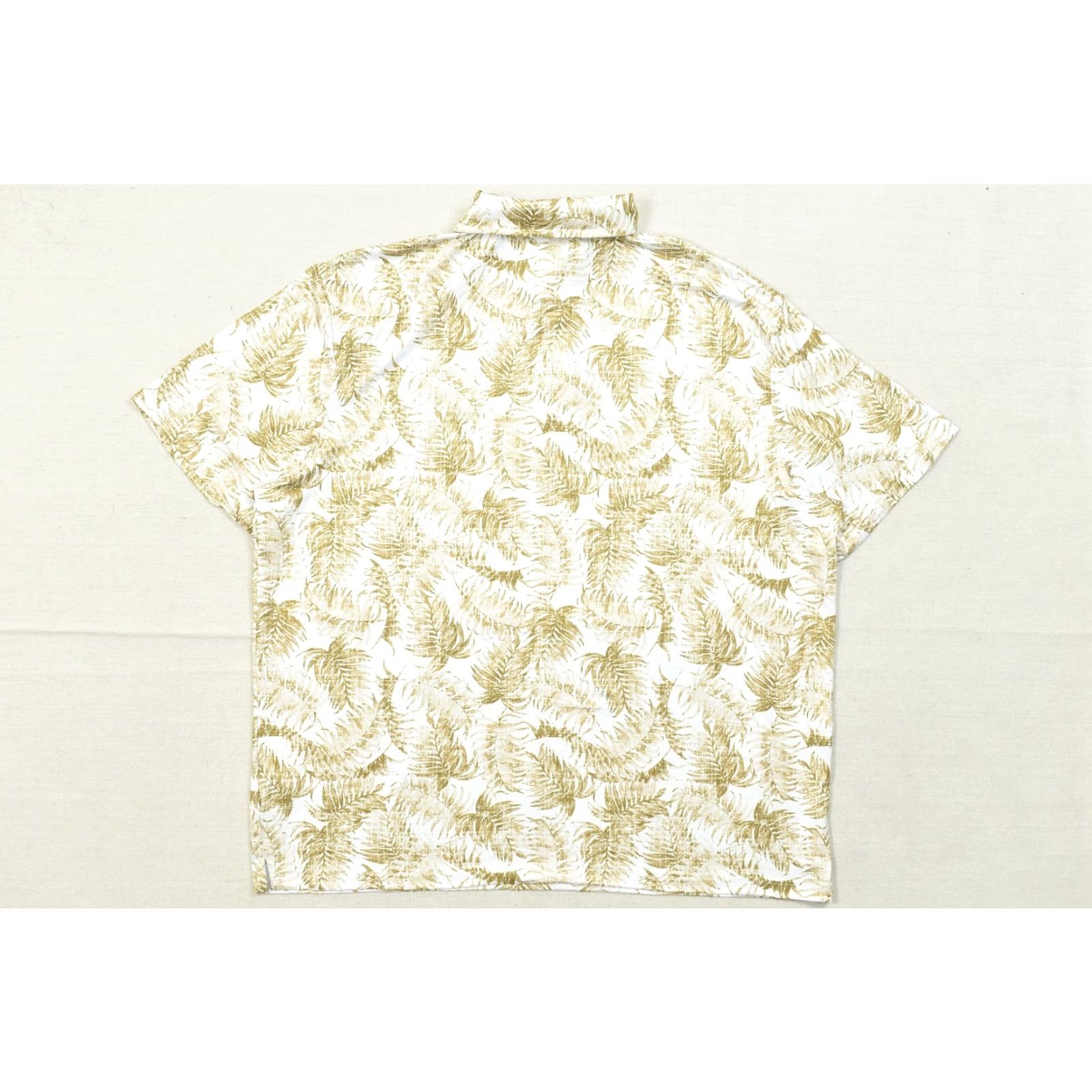 Chaps Chaps Polo Shirt Mens XXL White Gold Tropical Leaf Print Short Sleeve Collared Golf Casual Summer Spring Regular Machine Washable Size US XXL / EU 58 / 5 - 2 Thumbnail