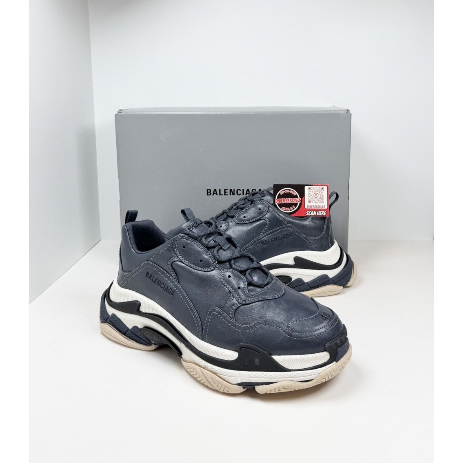 Balenciaga Size 46EU/13US - Balenciaga Triple S Stone Blue NEW Size US 13 / EU 46 - 1 Thumbnail