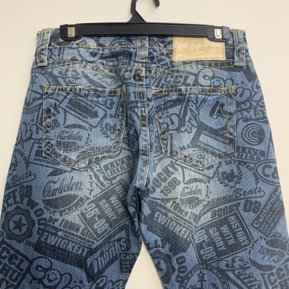 If Six Was Nine Rare Co&Lu Jeans Allover Graphic Print Denim Size US 30 / EU 46 - 14 Thumbnail