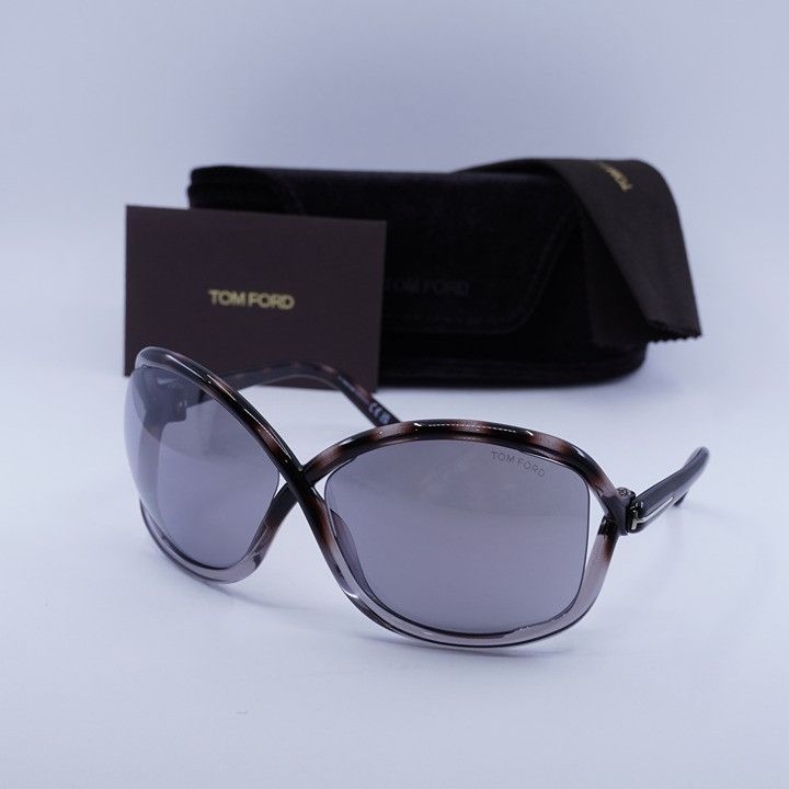 Tom Ford Tom Ford Bettina FT1068 55C Sunglasses Gradient Grey Havana Size ONE SIZE - 10 Thumbnail