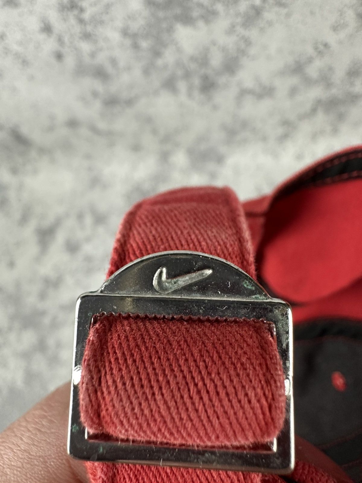 Nike Red Nike Mini Swoosh Metal Logo Cap Rare 90s Size ONE SIZE - 5 Thumbnail