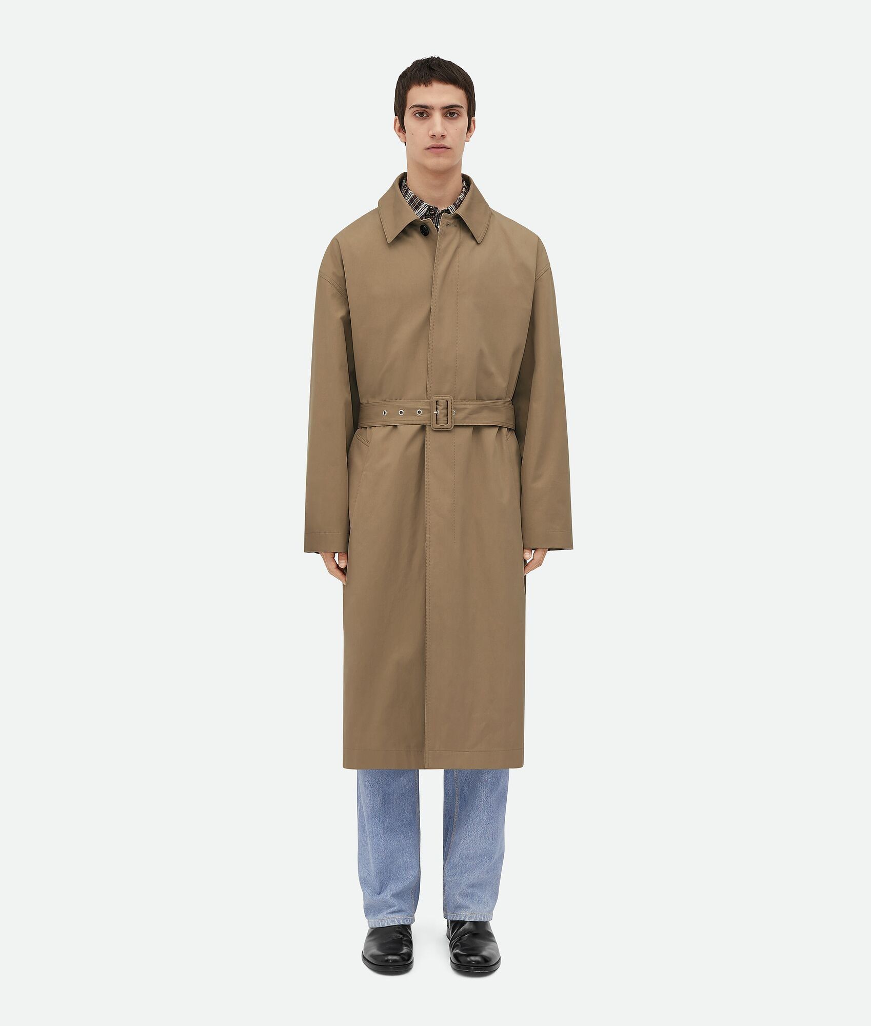 Bottega Veneta o1w1db10825 Light Cotton Twill Trench Coat in Desert Taupe Size US M / EU 48-50 / 2 - 1 Thumbnail