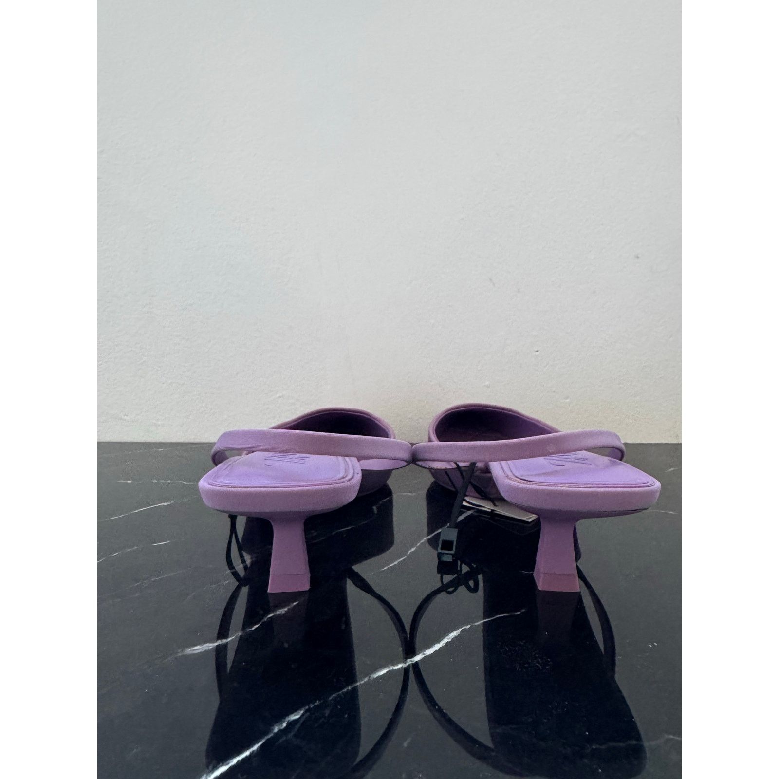 Zara Zara Lavender Pointed Toe Slingback Kitten Heels Size US 9 / IT 39 - 6 Thumbnail