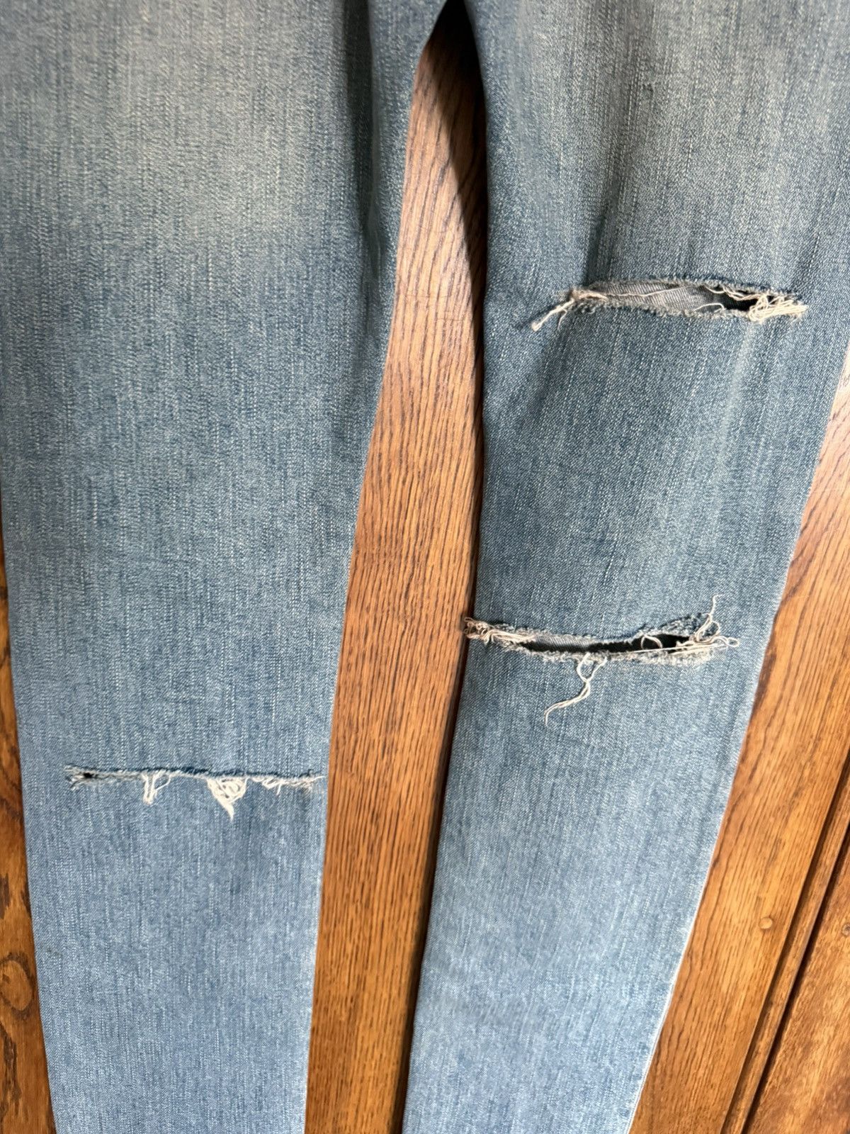 Saint Laurent Paris Holy Grail SS15 Saint Laurent Lenny Kravitz crash rip jeans Size US 31 - 21 Thumbnail