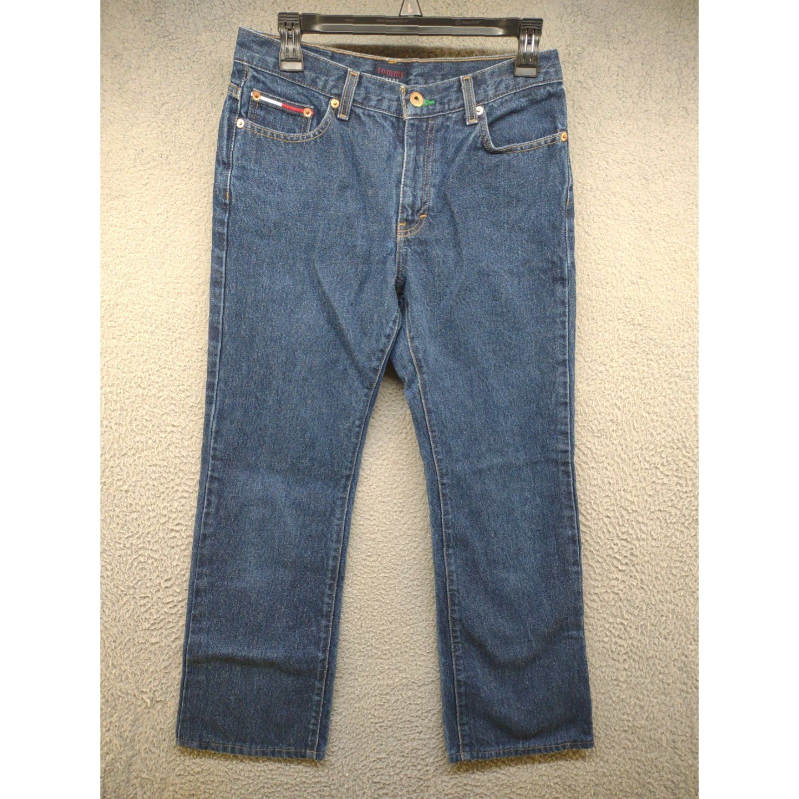 Vintage VINTAGE Tommy Jeans Size 7/32 Straight Leg Mid Rise 100% Cotton Pants Blue Womens Jeans 90s Street Size 28" / US 6 / IT 42 - 2 Thumbnail
