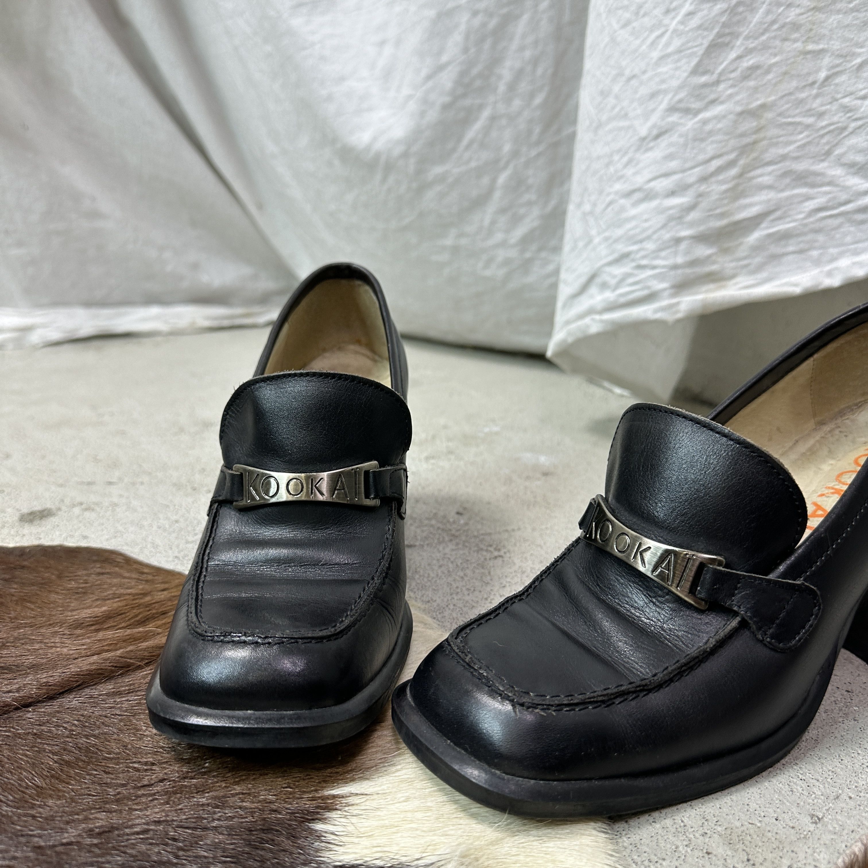 Vintage Vintage Leather Classy Heeled Mocassins Y2K Size US 7 / IT 37 - 3 Thumbnail