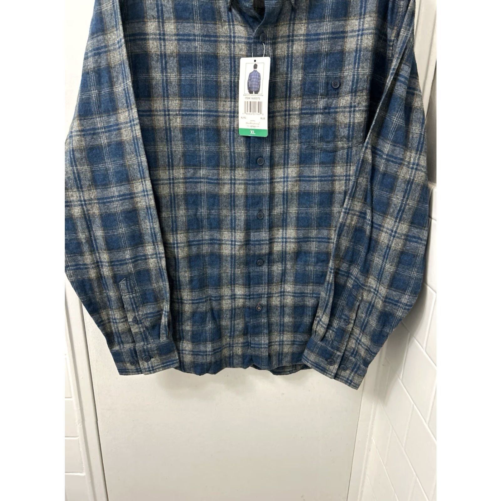 Weatherproof Weatherproof Vintage Shirt Mens XL Blue Gray Plaid Button Down L/S NWT Size US XL / EU 56 / 4 - 3 Thumbnail