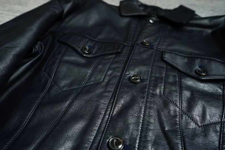 Yohji Yamamoto Yohji Yamamoto Yohji Yamamoto Leather Jacket Black Color Size US L / EU 52-54 / 3 - 3 Thumbnail