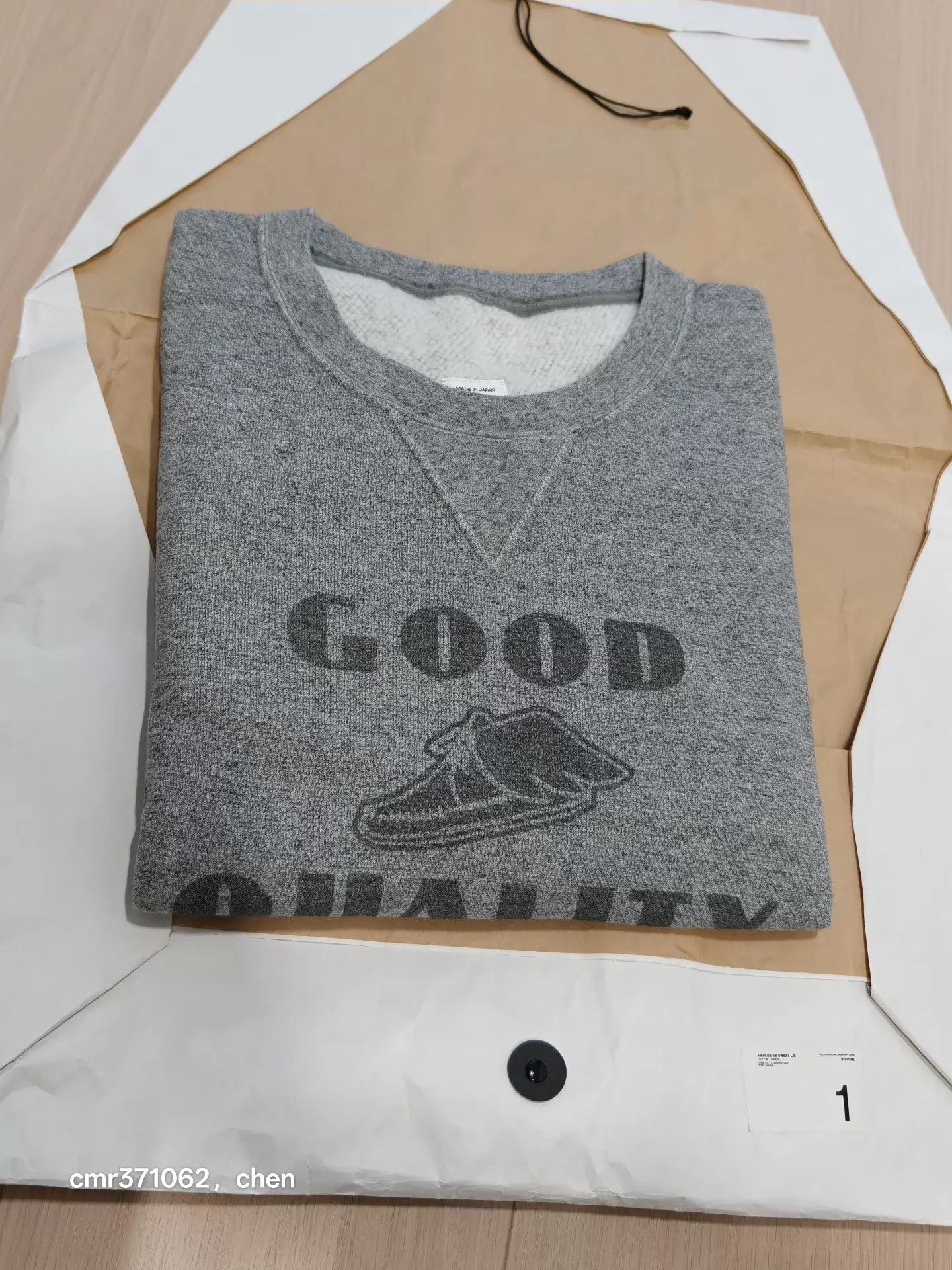 Visvim visvim 23AW Spot Amplus SB L/S Sweatshirt Grey1 Hidden Excl Size US S / EU 44-46 / 1 - 7 Thumbnail