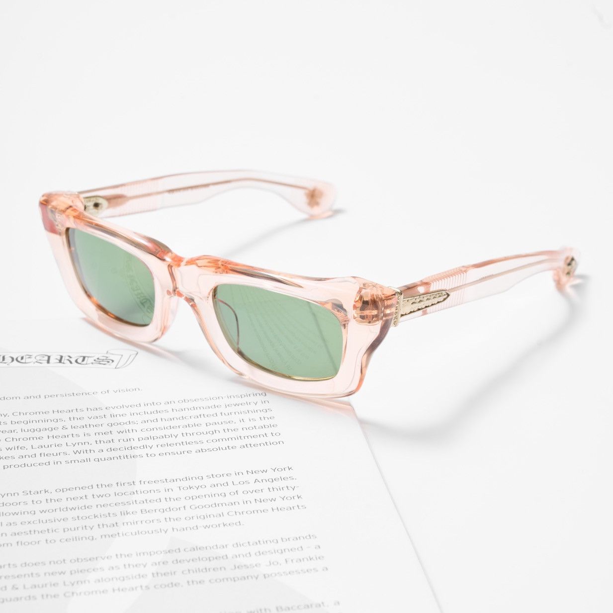 Chrome Hearts CHROME HEARTS STEEZIN PINK CRYSTAL SUNGLASSES Size ONE SIZE - 1 Thumbnail