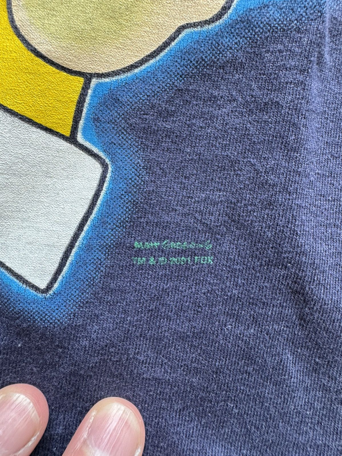 Fruit Of The Loom Vintage 2001 Homer Simpsons T Shirt Size US L / EU 52-54 / 3 - 4 Thumbnail