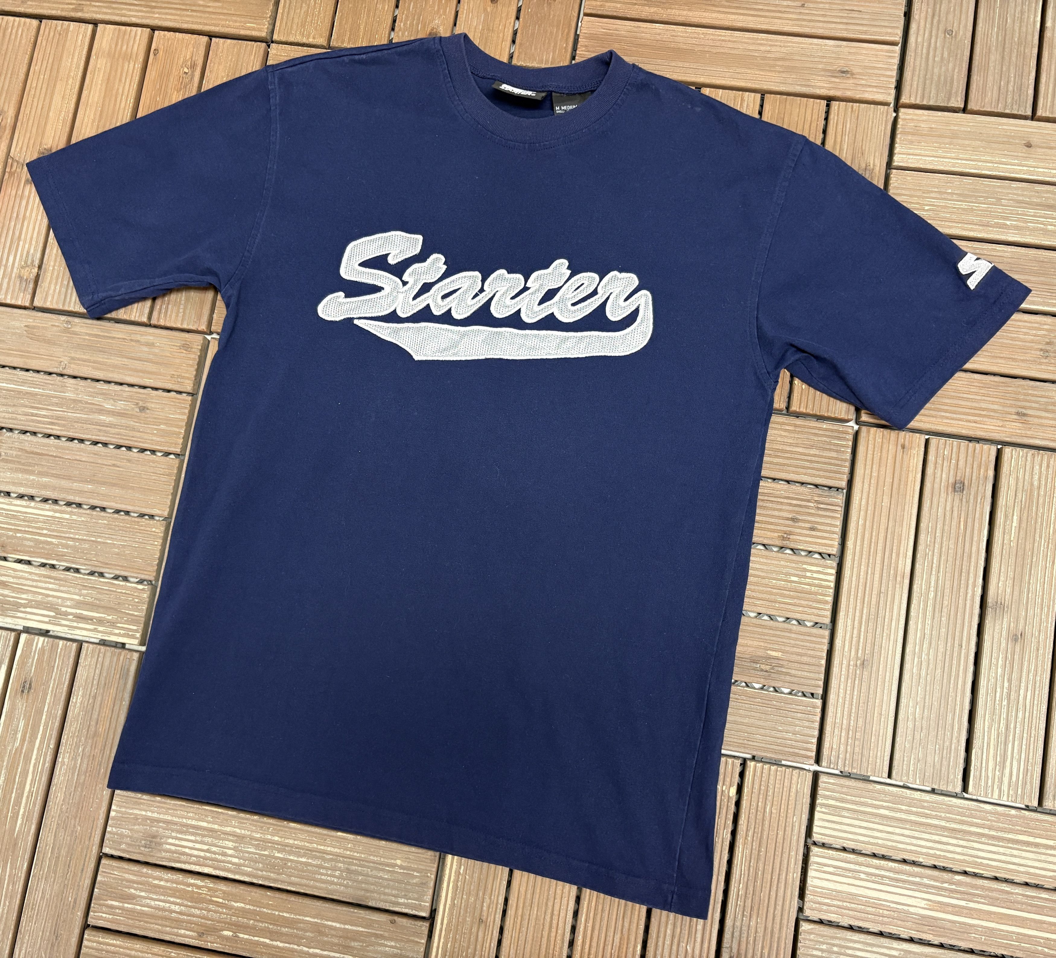 Starter Starter Script Stitched Vintage Blue T-Shirt Tee Size US M / EU 48-50 / 2 - 3 Thumbnail