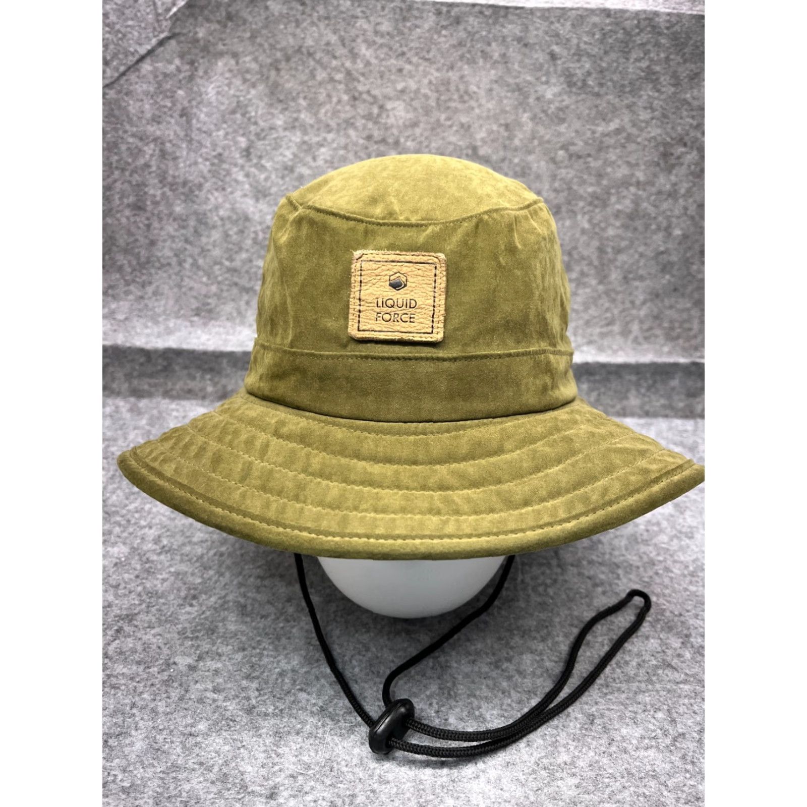 Vintage Liquid Force Sun Bucket Hat Adult One Size Green 100% Polyester Wakeboards Beach Size ONE SIZE - 2 Thumbnail