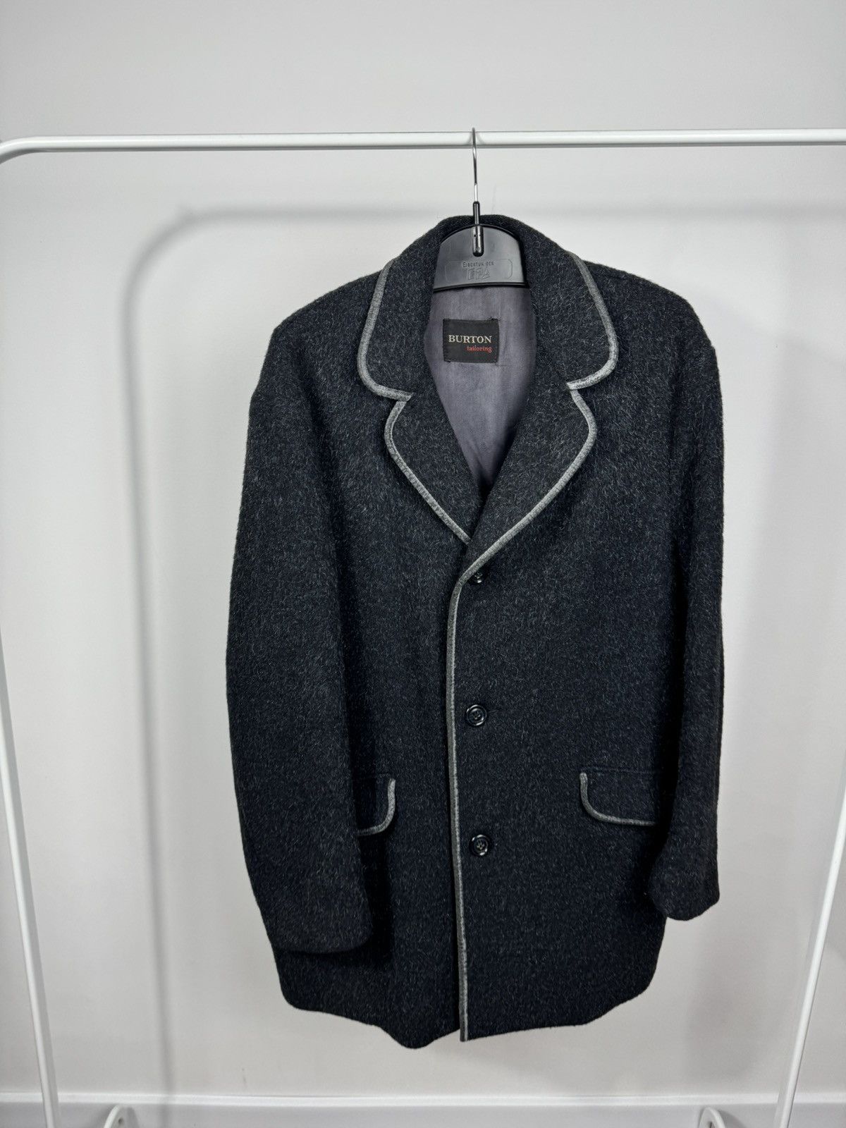 Other Vintage Burton Wool Cashmere Coat Jacket Dark Grey Womens Size XXL / US 16-18 / IT 52-54 - 2 Thumbnail