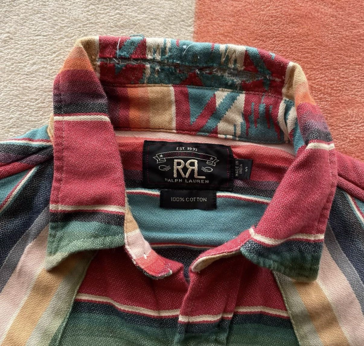 RRL Ralph Lauren RRL Ralph Lauren Rainbow Southwest Shirt K22 Size US S / EU 44-46 / 1 - 3 Thumbnail