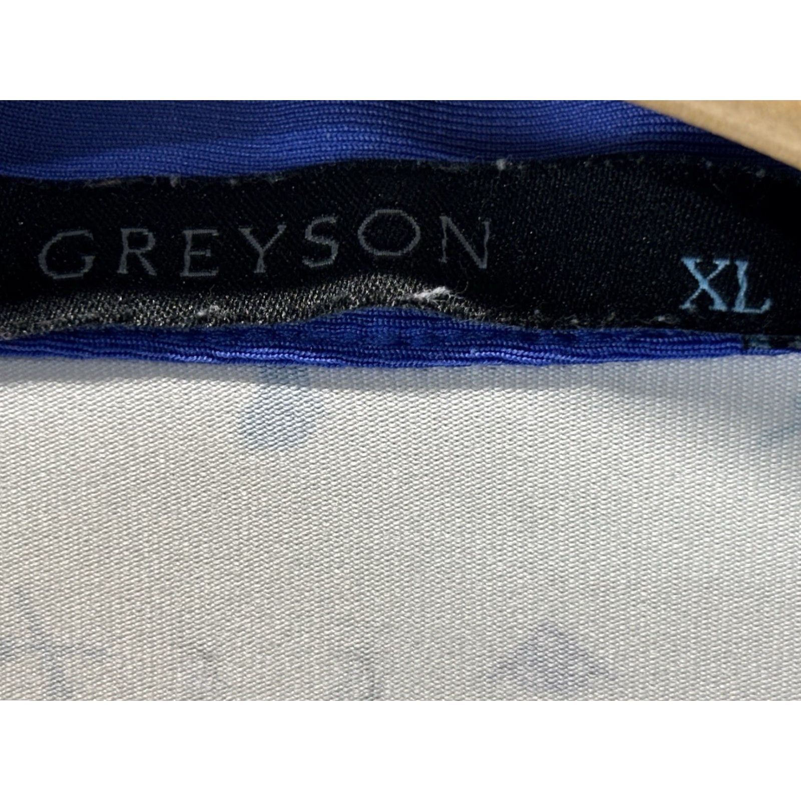 Vintage Greyson Polo Shirt Mens X-Large AOP Performance Golf Fish Birds Moose Ram Ivory Polyester Blend Short Sleeve Collared Sz XL Size US XL / EU 56 / 4 - 6 Thumbnail