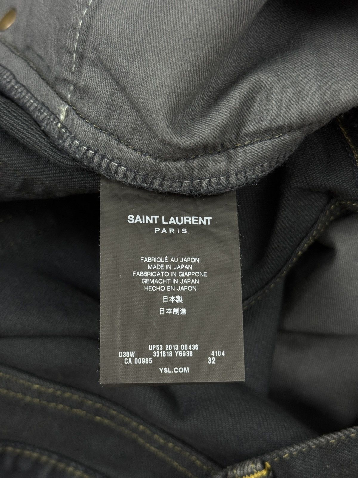Saint Laurent Paris F/W 2013 Saint Laurent Distressed Chain Denim Jeans Size US 32 / EU 48 - 11 Thumbnail