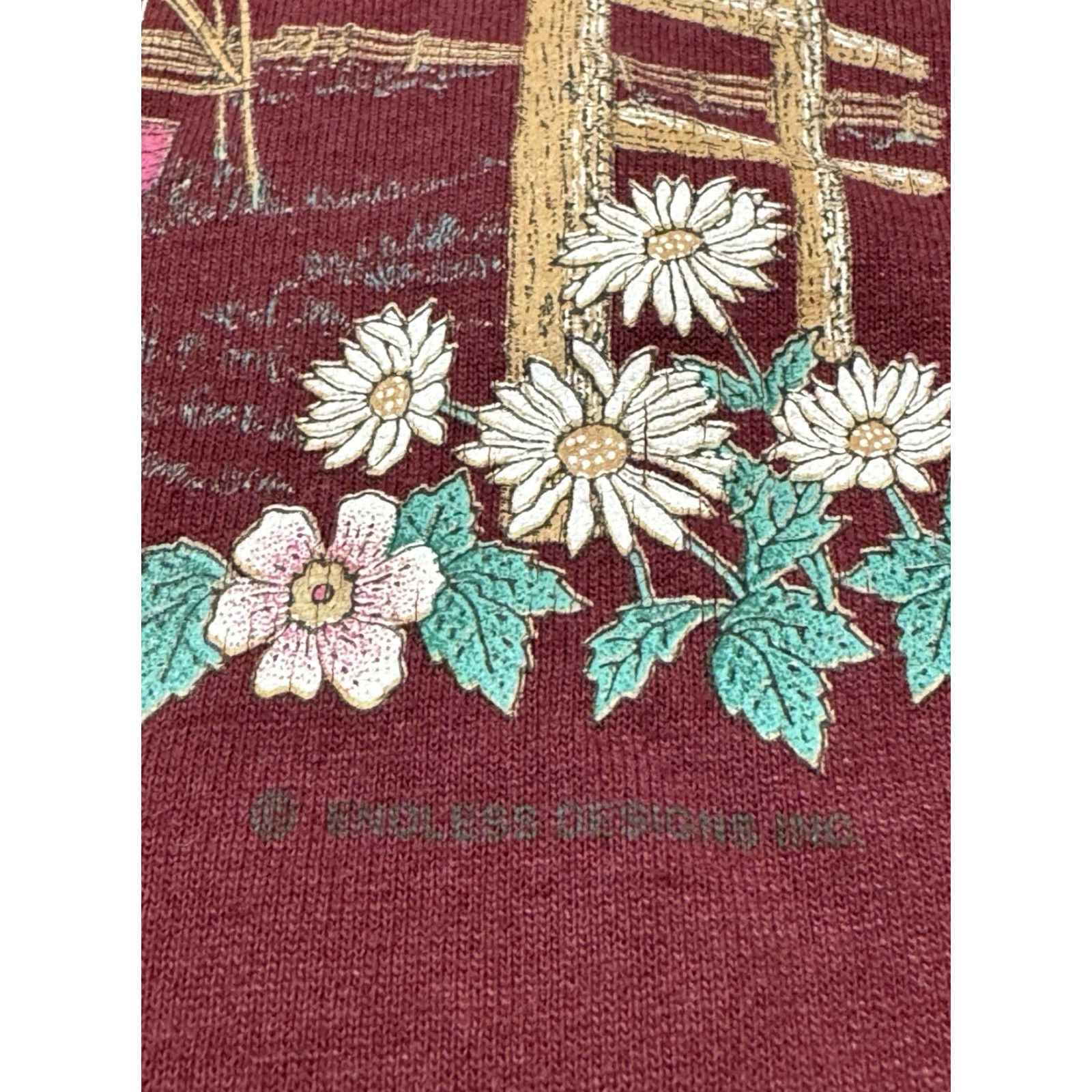 Jerzees VINTAGE Jerzees T-Shirt Red Large Unisex Adults 90s Nature Barn Farm Landscape Art Shirt Size US L / EU 52-54 / 3 - 4 Thumbnail