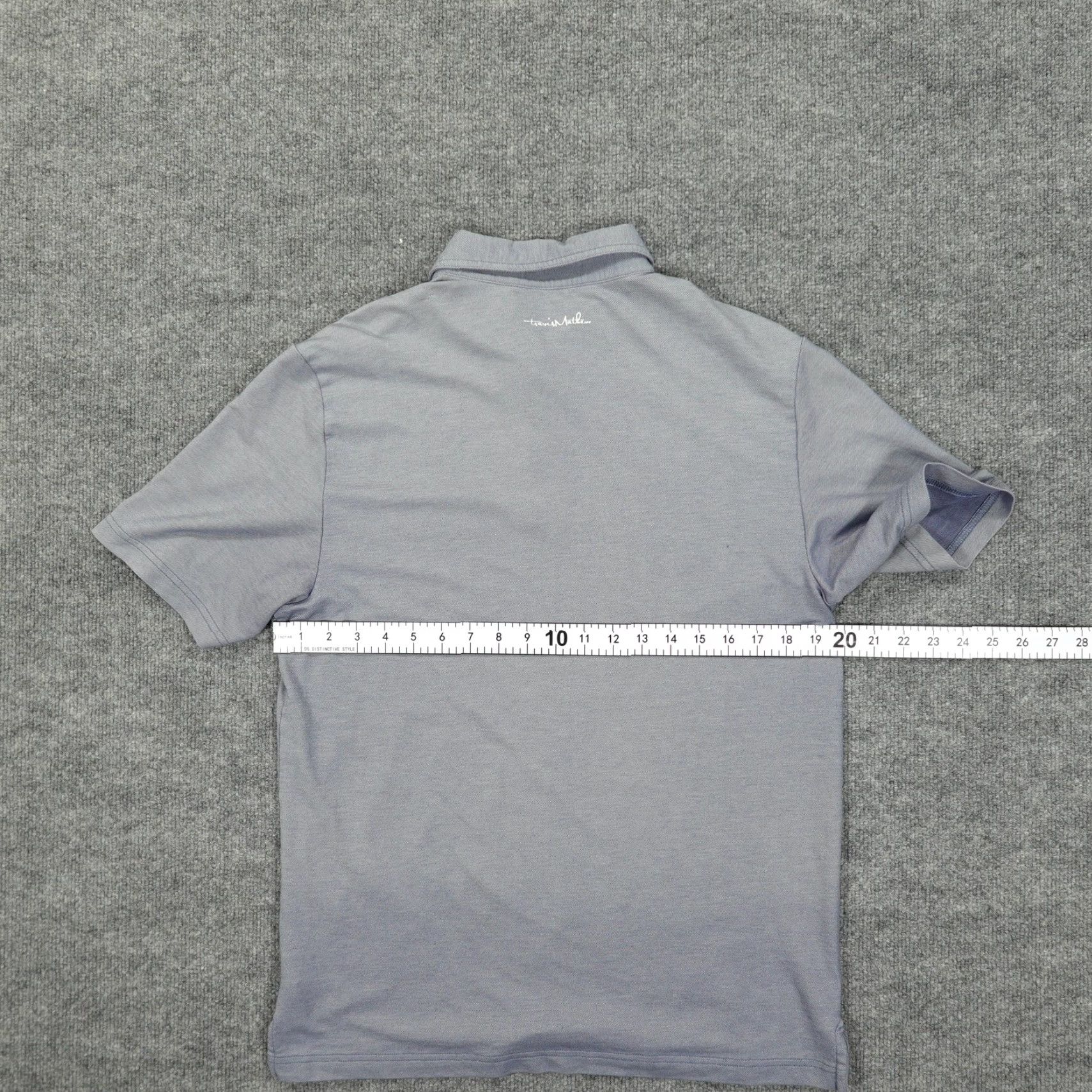 TravisMathew Travis Mathew Polo Shirt Men M Gray Striped Pocket Golf Performance Stretch Size US M / EU 48-50 / 2 - 7 Thumbnail
