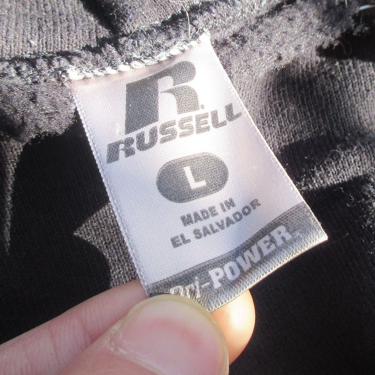 Russell Athletic × Vintage Vintage Russell Athletic Distressed Safety Pin Hoodie Black Size US XL / EU 56 / 4 - 6 Thumbnail