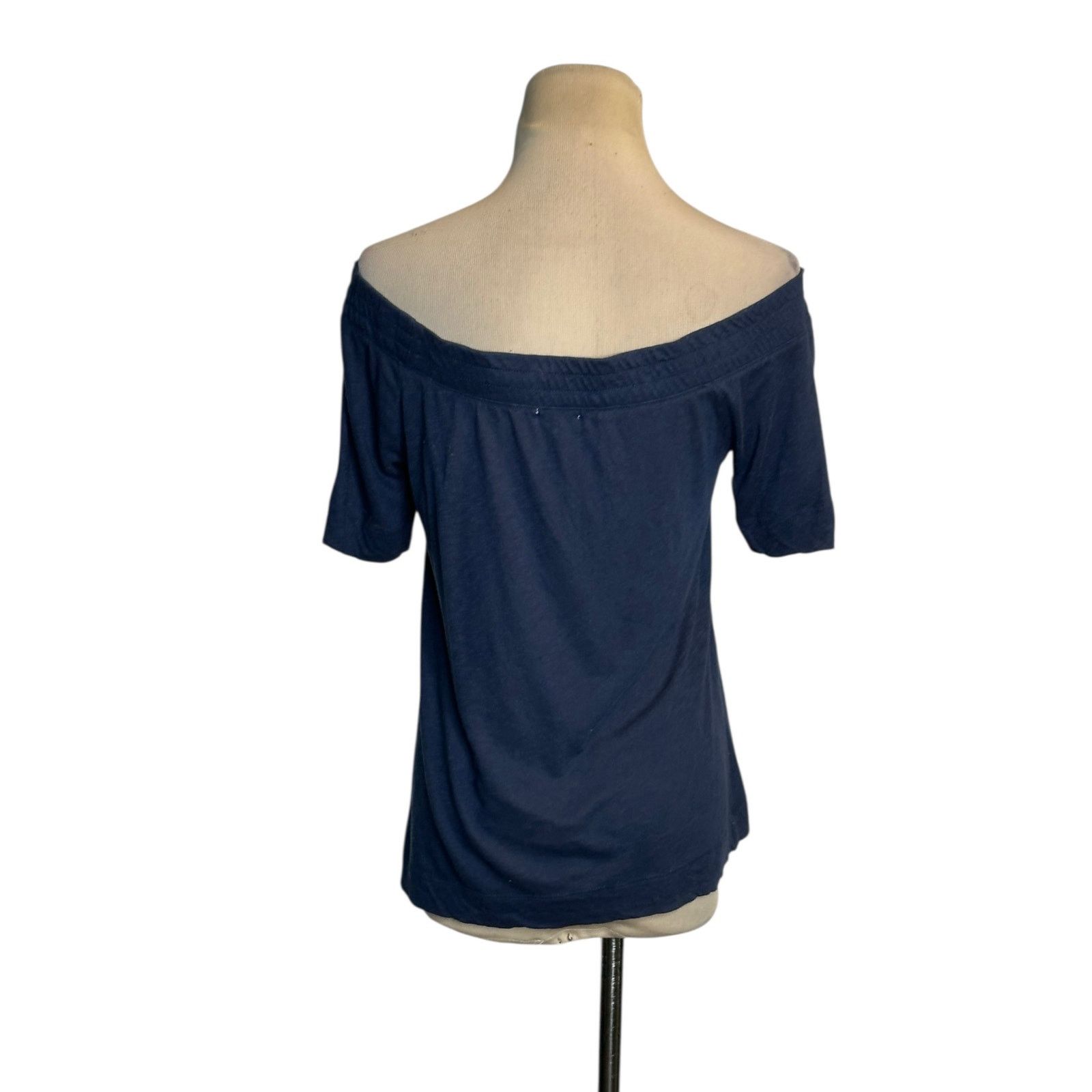 Splendid Splendid blue short sleeves off shoulders top size small Size S / US 4 / IT 40 - 2 Thumbnail