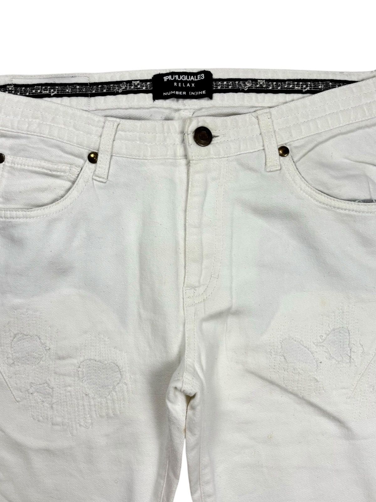 Number (N)ine Number Nine 1PIUGUALE - White Crash Sweat Pants Size US 29 - 5 Thumbnail