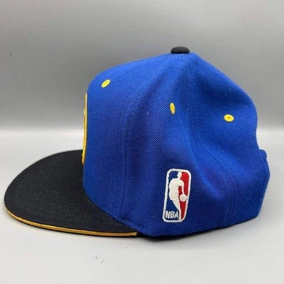 Mitchell & Ness Golden State Warriors GSW Hat Men Big Logo Snap Back Wool Size ONE SIZE - 5 Thumbnail