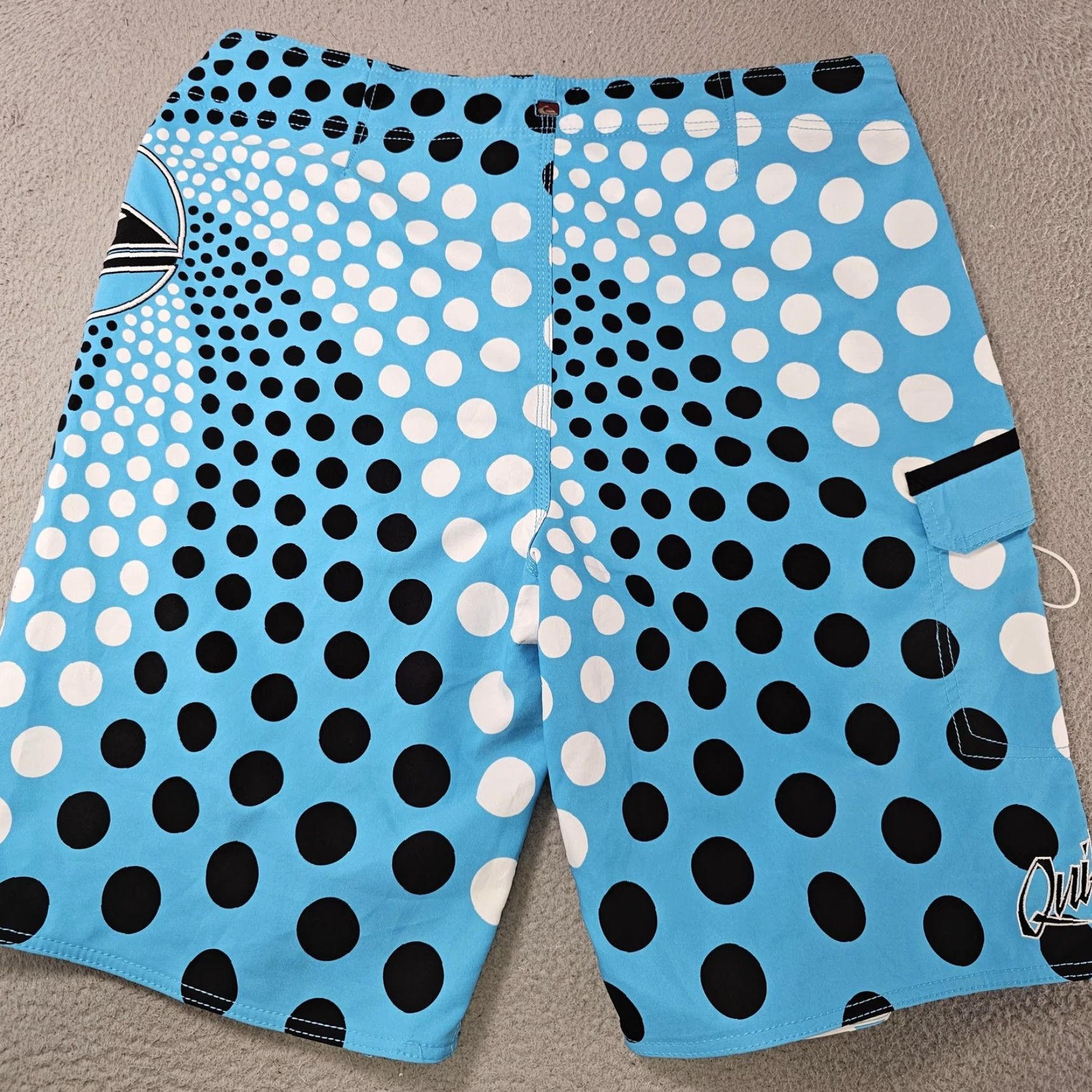 Quiksilver Quiksilver Board Shorts Mens 38 Blue Polka Dot Quick Dry Swim Trunks Surf Bottoms A101794 Size US 38 / EU 54 - 5 Thumbnail