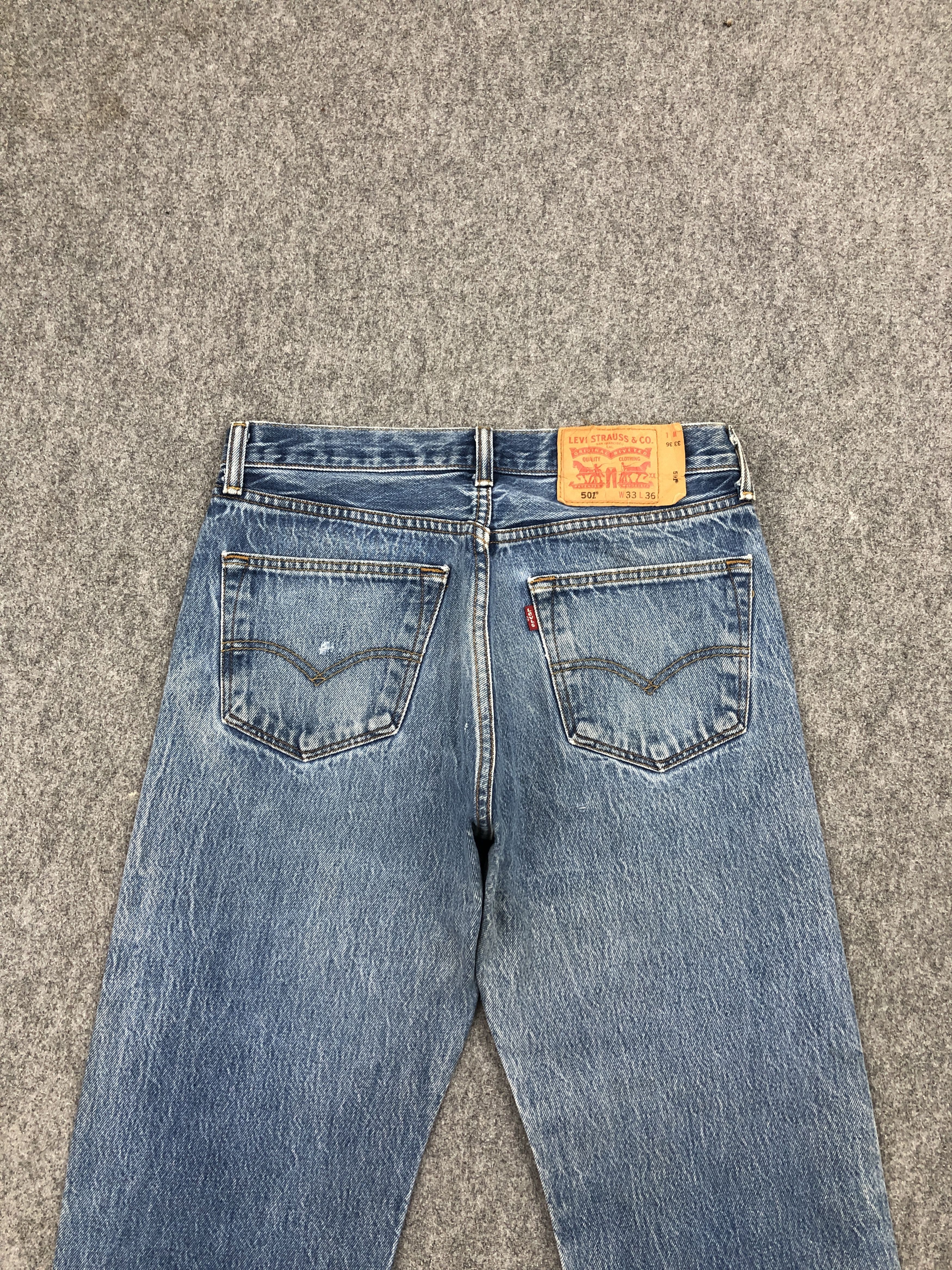 Levi's × Vintage Vintage Levis 501 Stone Washed Denim Jeans Size US 30 / EU 46 - 4 Thumbnail