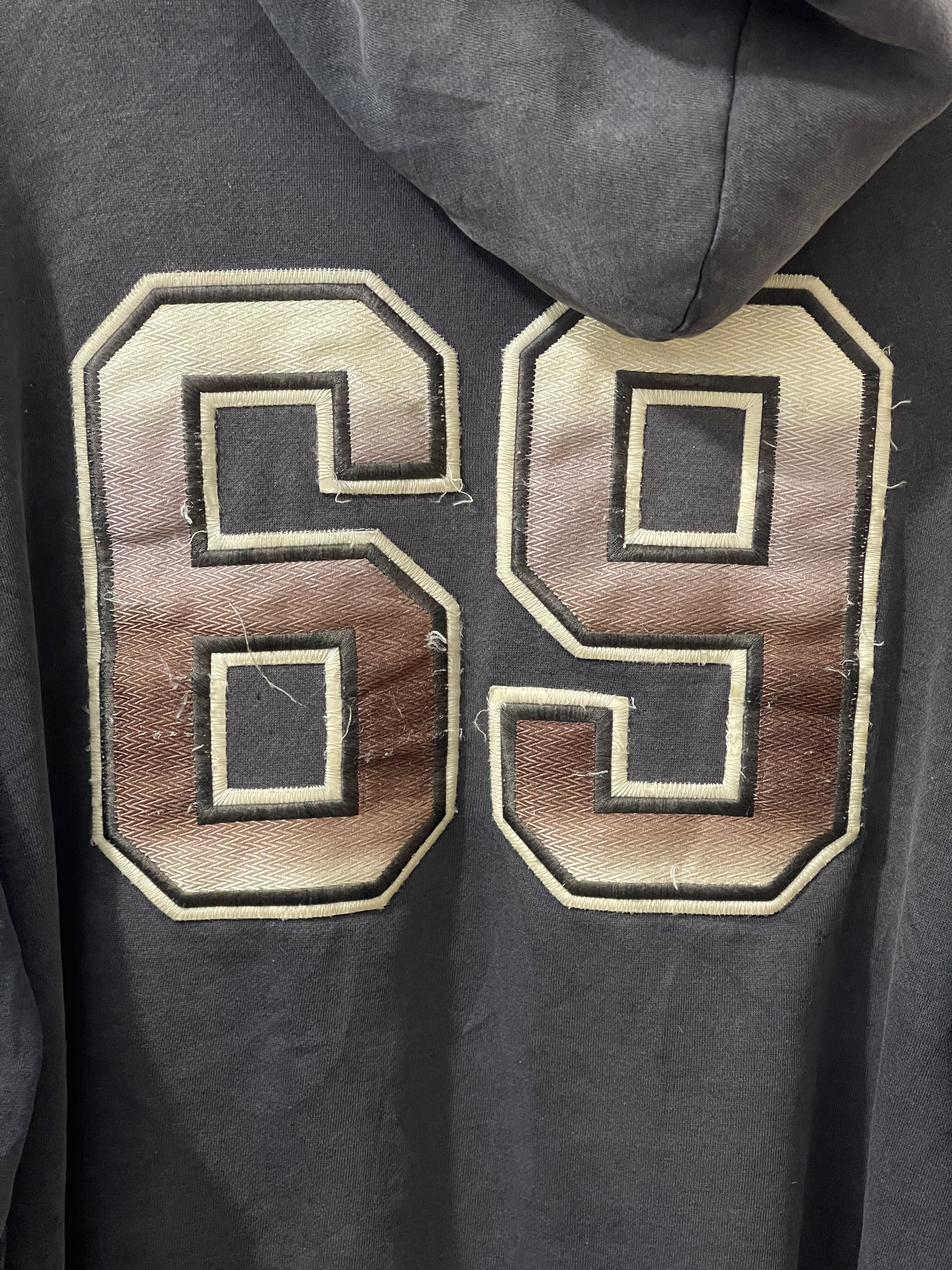 Vintage Playerz 69 Y2k Hiphop Thrashed Sunfade Hoodie Size US XXL / EU 58 / 5 - 8 Thumbnail