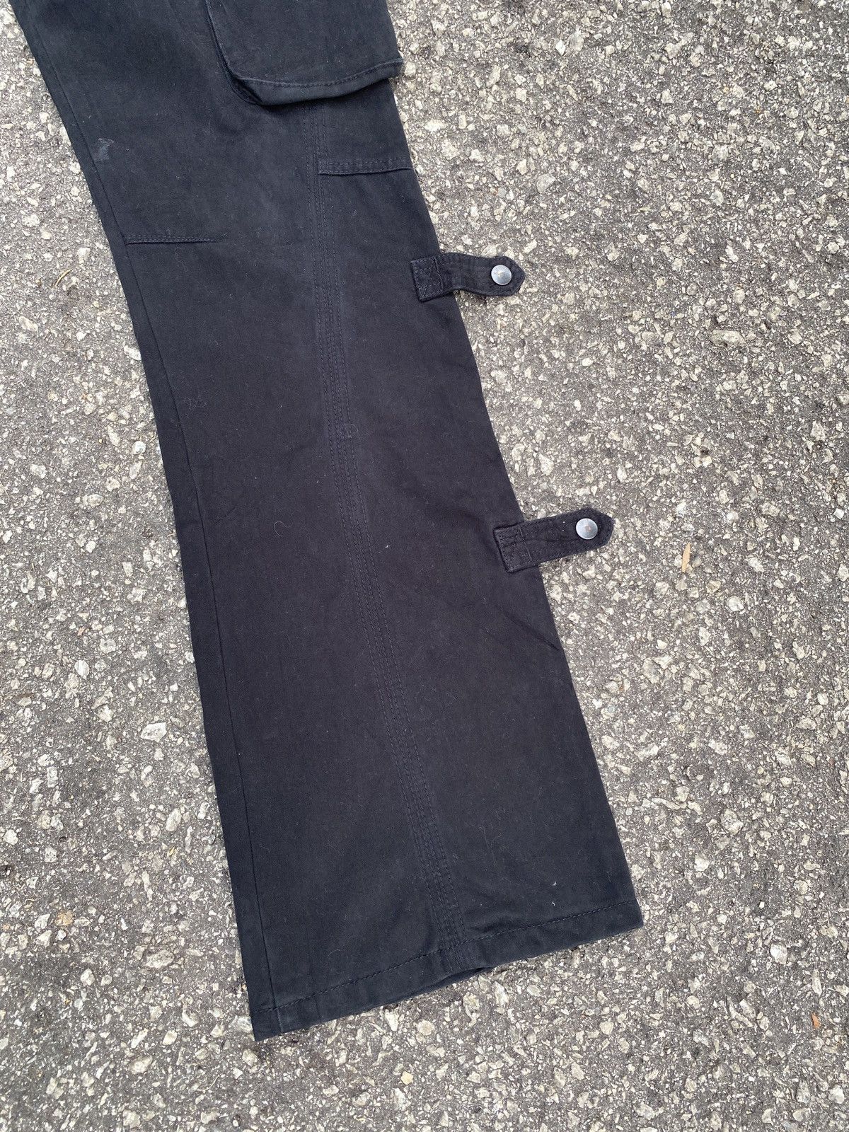 Issey Miyake × Japanese Brand × Tete Homme 2000s Tete Homme Bondage Double Waist Cargo Flare Pant Size US 32 / EU 48 - 5 Thumbnail
