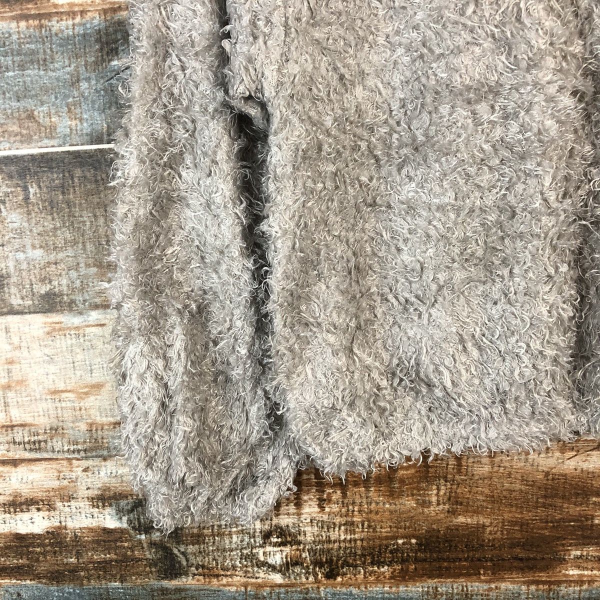 Japanese Brand DL Rope Picnic Grey Mohair Knitwear #C425 Size XS / US 0-2 / IT 36-38 - 7 Thumbnail