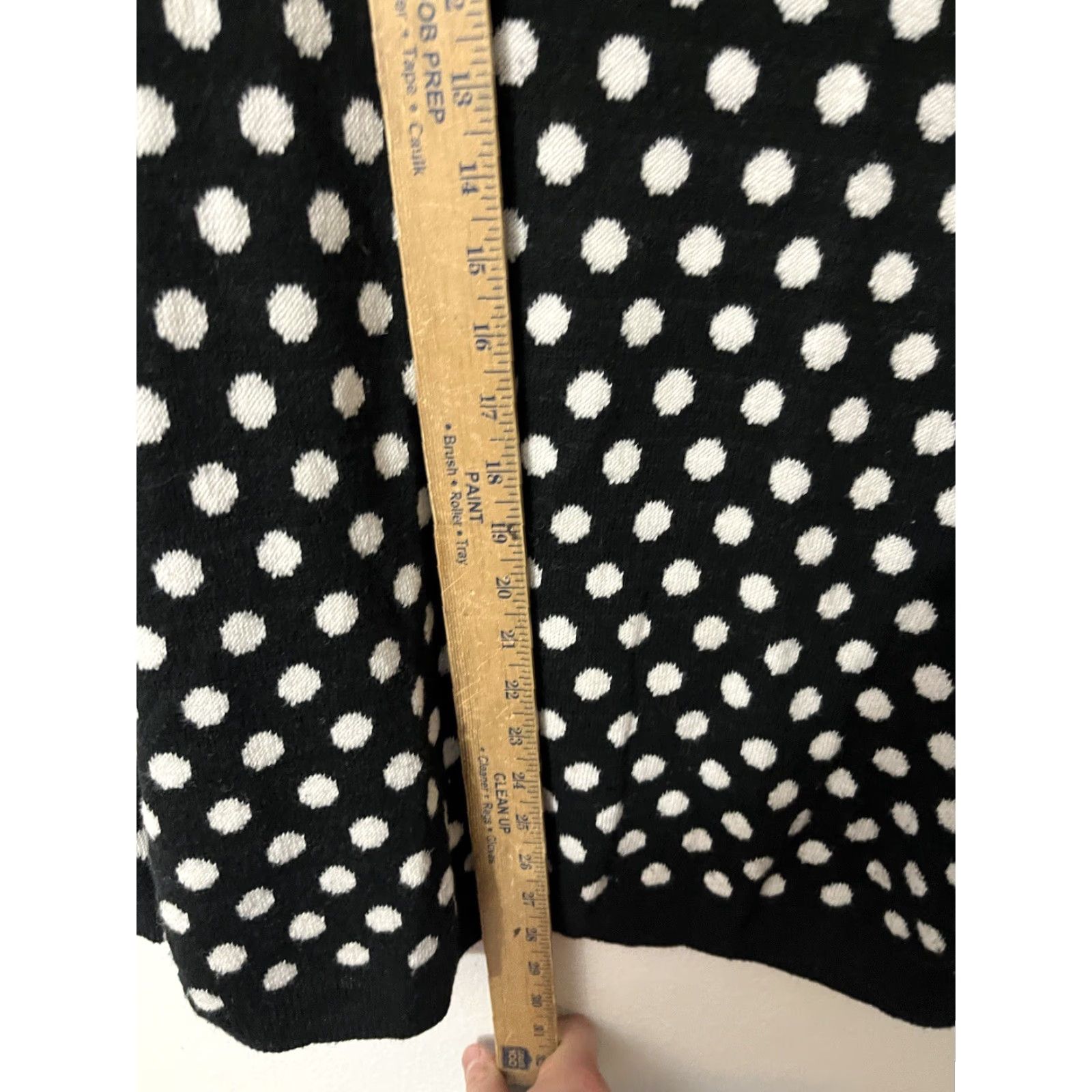 H&M H&M Women’s Polka Dot Acrylic Nylon Blend Rib-Knit Long Sleeve Sweater Black L Size L / US 10 / IT 46 - 4 Thumbnail