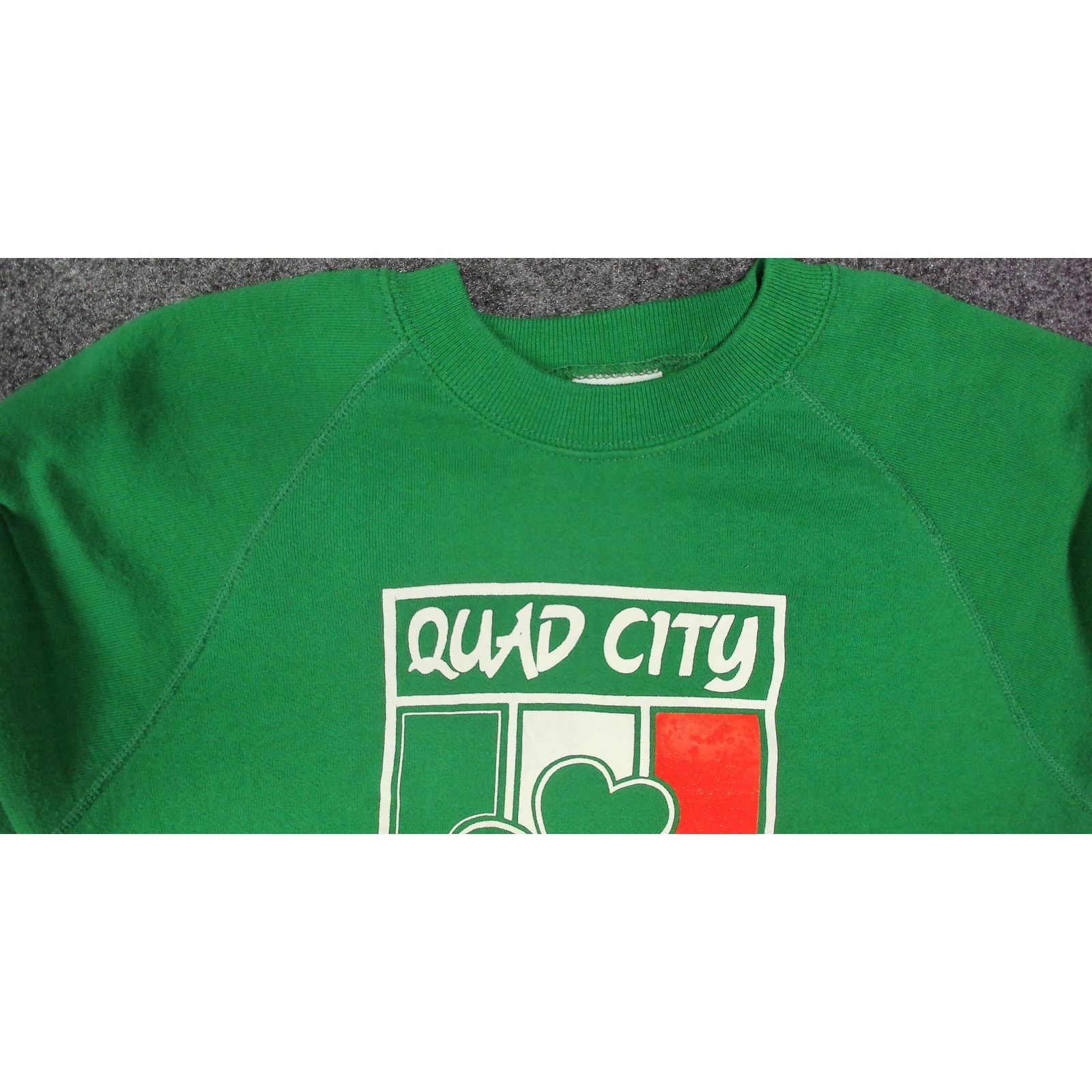 Lee Lee | Vintage 90s Quad City Irish Blank Raglan Sweatshirt Size US L / EU 52-54 / 3 - 11 Thumbnail