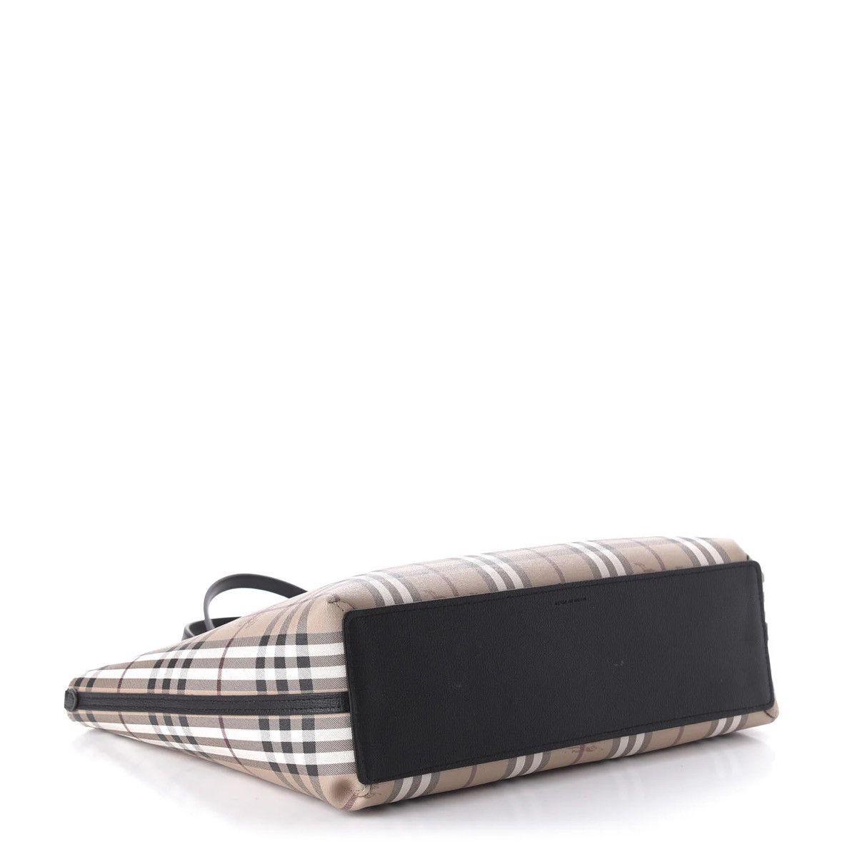 Burberry Grainy Calfskin Haymarket Check Medium Reversible Tote Black Size ONE SIZE - 13 Thumbnail