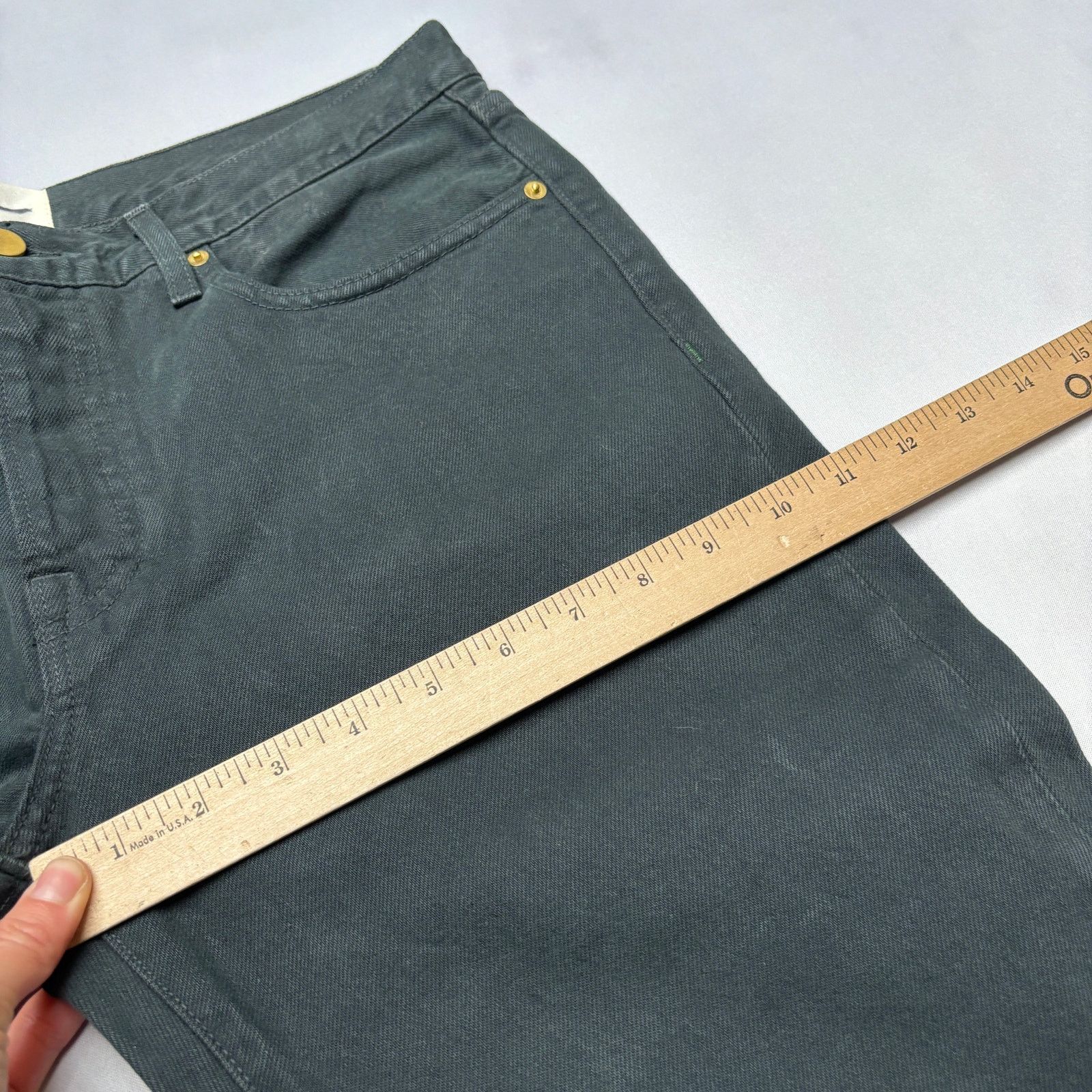 Sid Mashburn $195 Sid Mashburn Straight Leg Jeans Men's 33x32 Black Denim Size US 33 - 7 Thumbnail