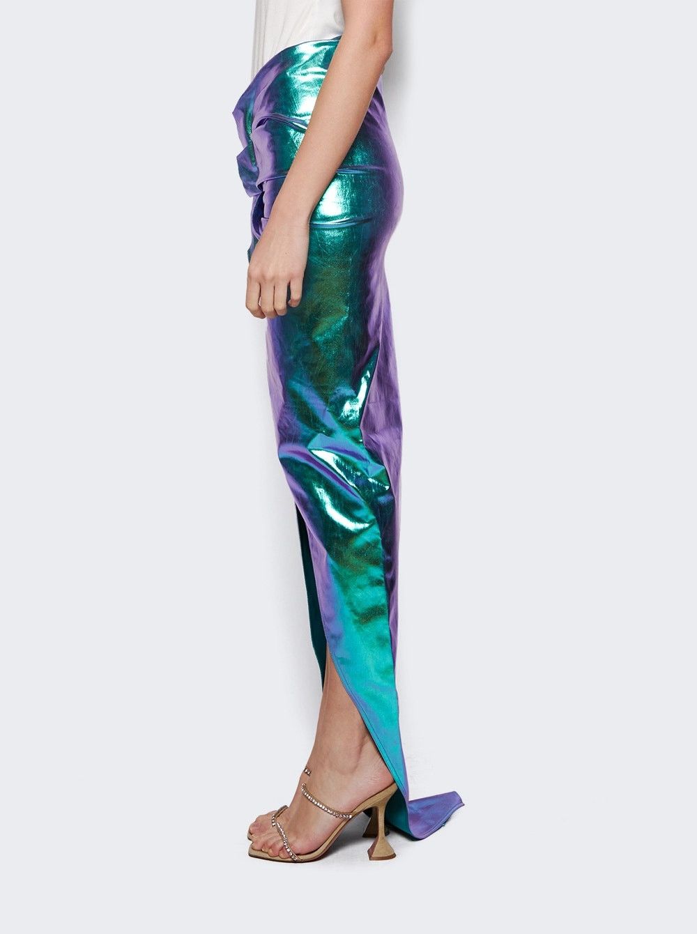 Rick Owens o1mle0426 Woven EDFU Skirt in Multicolor Size 26" / US 2 / IT 38 - 4 Thumbnail