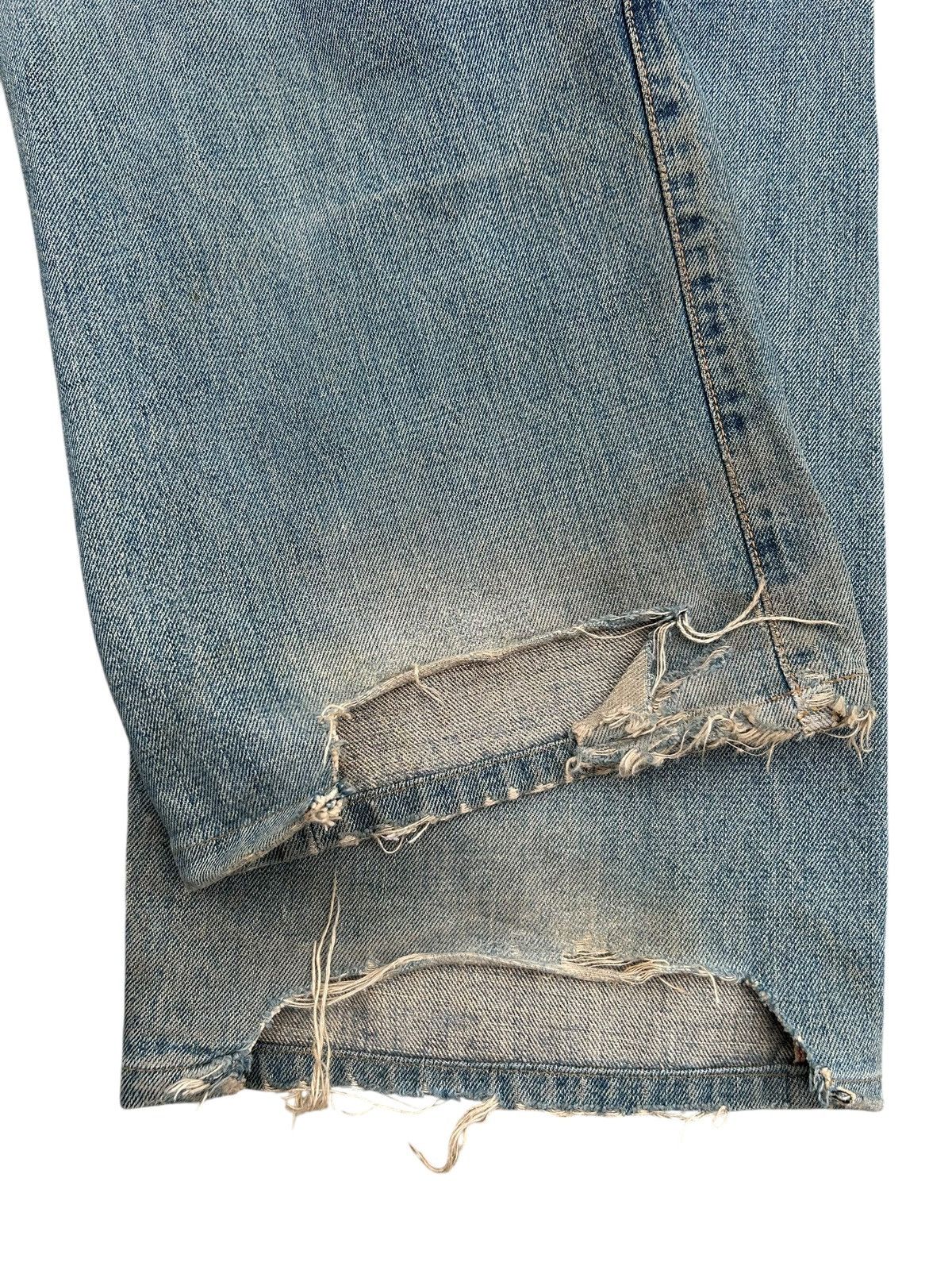 Kapital Thrashed Vintage Edwin 505 Selvedge Dirty Rusty Denim Jeans Size US 33 - 13 Thumbnail