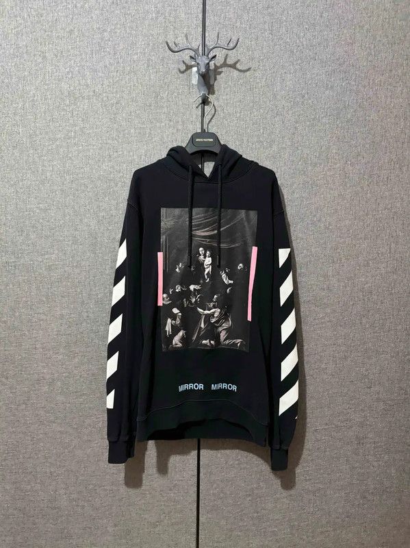 Off-White Off-White Black Graphic Print Hoodie 0089 Size US S / EU 44-46 / 1 - 1 Thumbnail