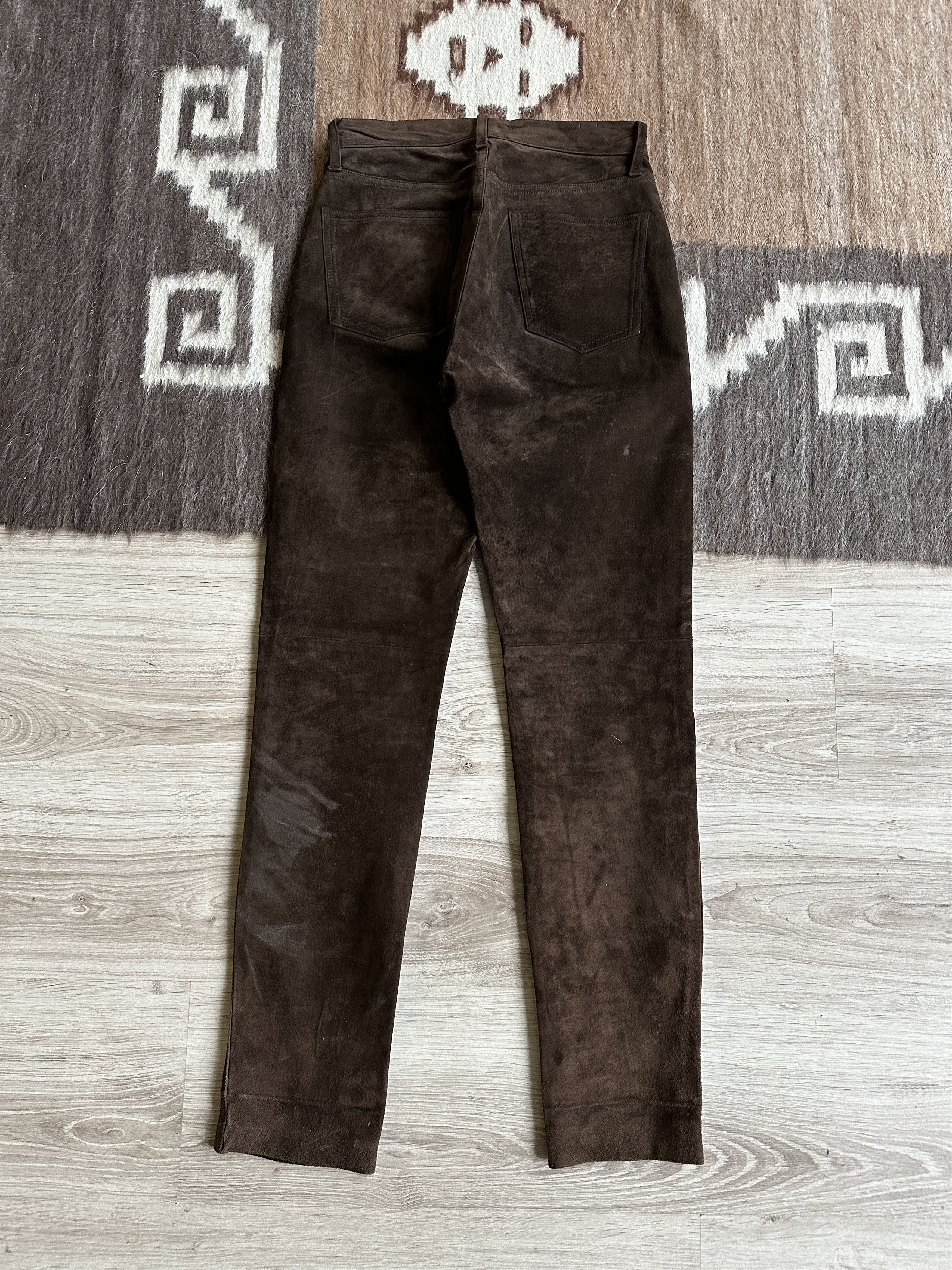 agnes b. Agnes B Vintage Archive Real Leather Pants 7992AC Size 26" / US 2 / IT 38 - 6 Thumbnail