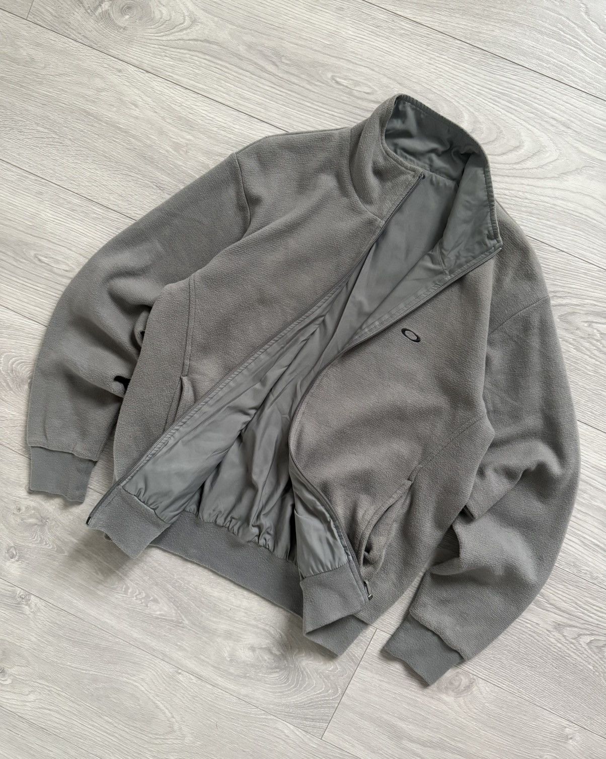 Oakley Oakley 00s Curve Panelled Reversible Fleece Nylon Jacket Size US M / EU 48-50 / 2 - 3 Thumbnail