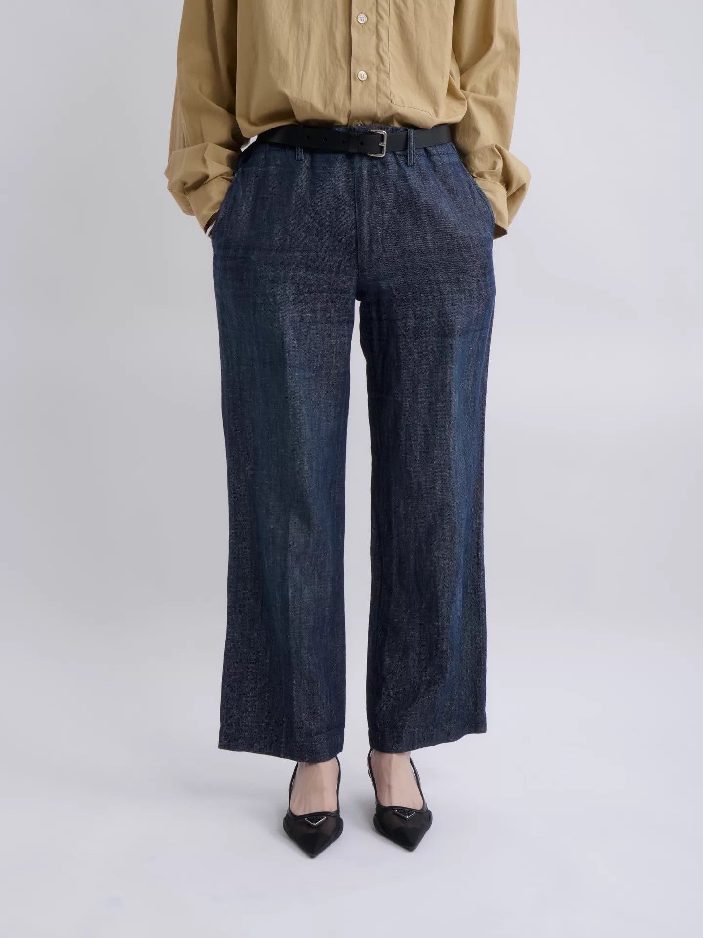 Junya Watanabe JUNYA WATANABE 2008 Spring Linen-Cotton Straight Jeans Size US 32 / EU 48 - 2 Thumbnail